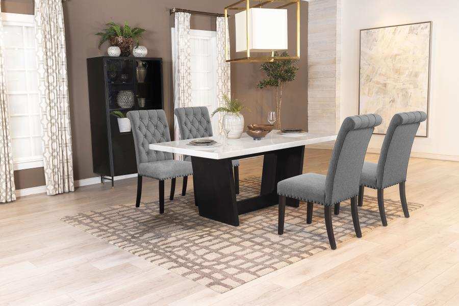 Sherry - Rectangular Marble Top Dining Table Set - Best Buy Furniture