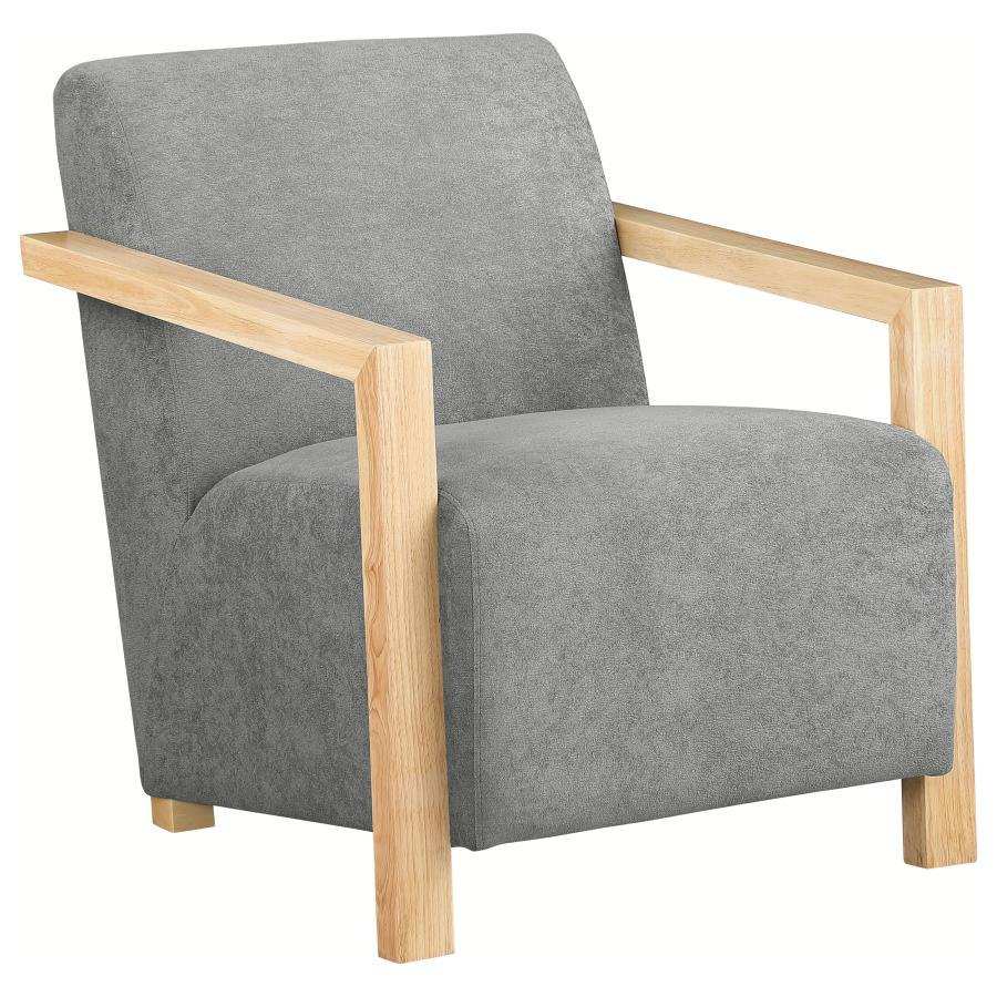 Diego - Upholstered Accent Arm Chair With Wood Arms - Best Buy Furniture