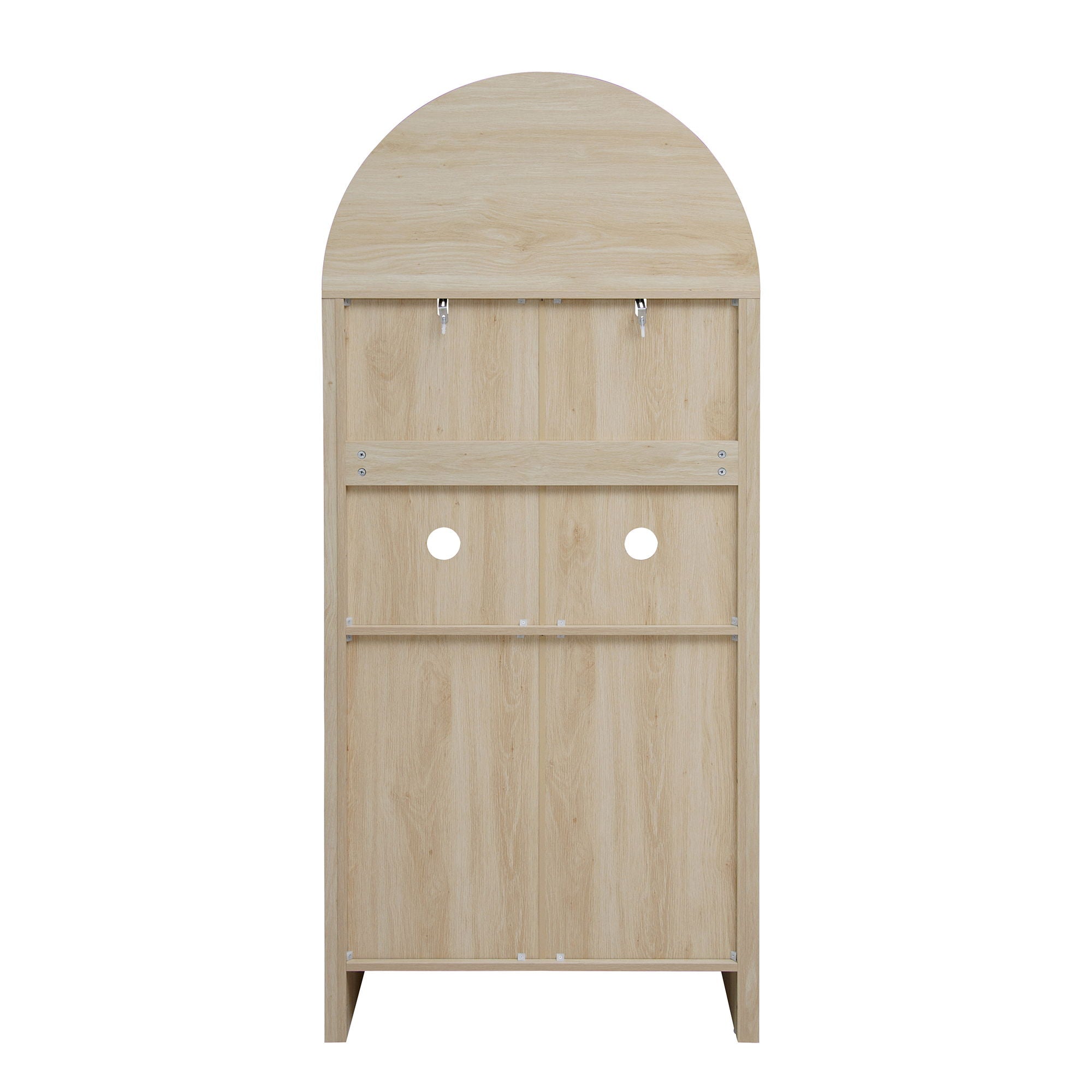 Arched Kitchen Pantry, Modern Farmhouse Wood Kitchen Storage Cabinets, Arched Storage Display Cabinet With Adjustable Shelves, Versatile Cupboard For Kitchen, Dining Room - Natural - Best Buy Furniture