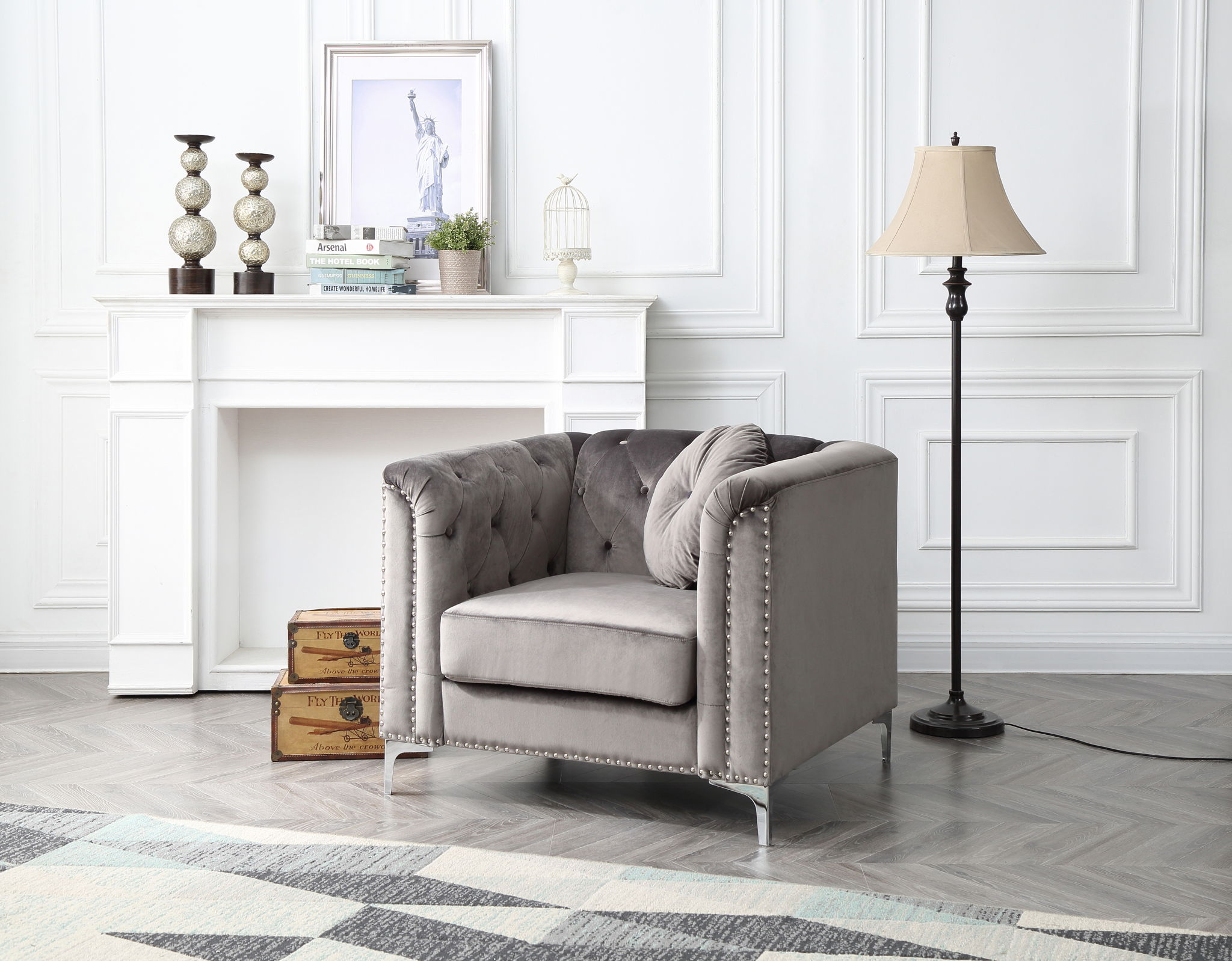 Contemporary Sloped Arm Chair - Best Buy Furniture
