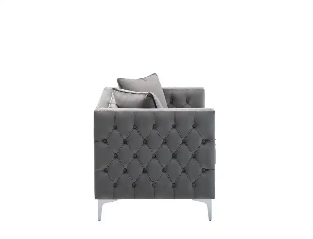 Lorreto - Velvet Loveseat - Best Buy Furniture