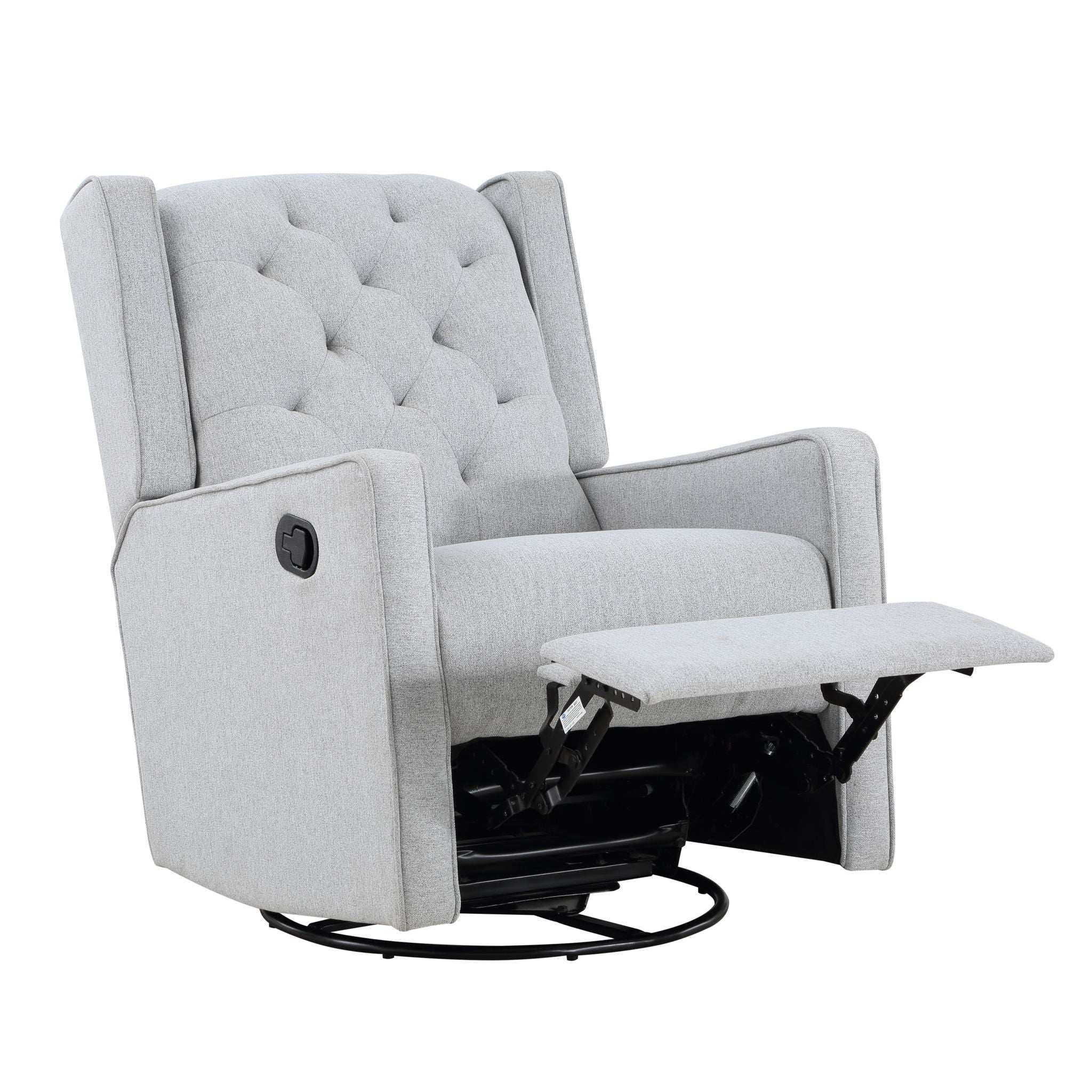 Milah - Gliding Swivel Recliner Tufted - Best Buy Furniture