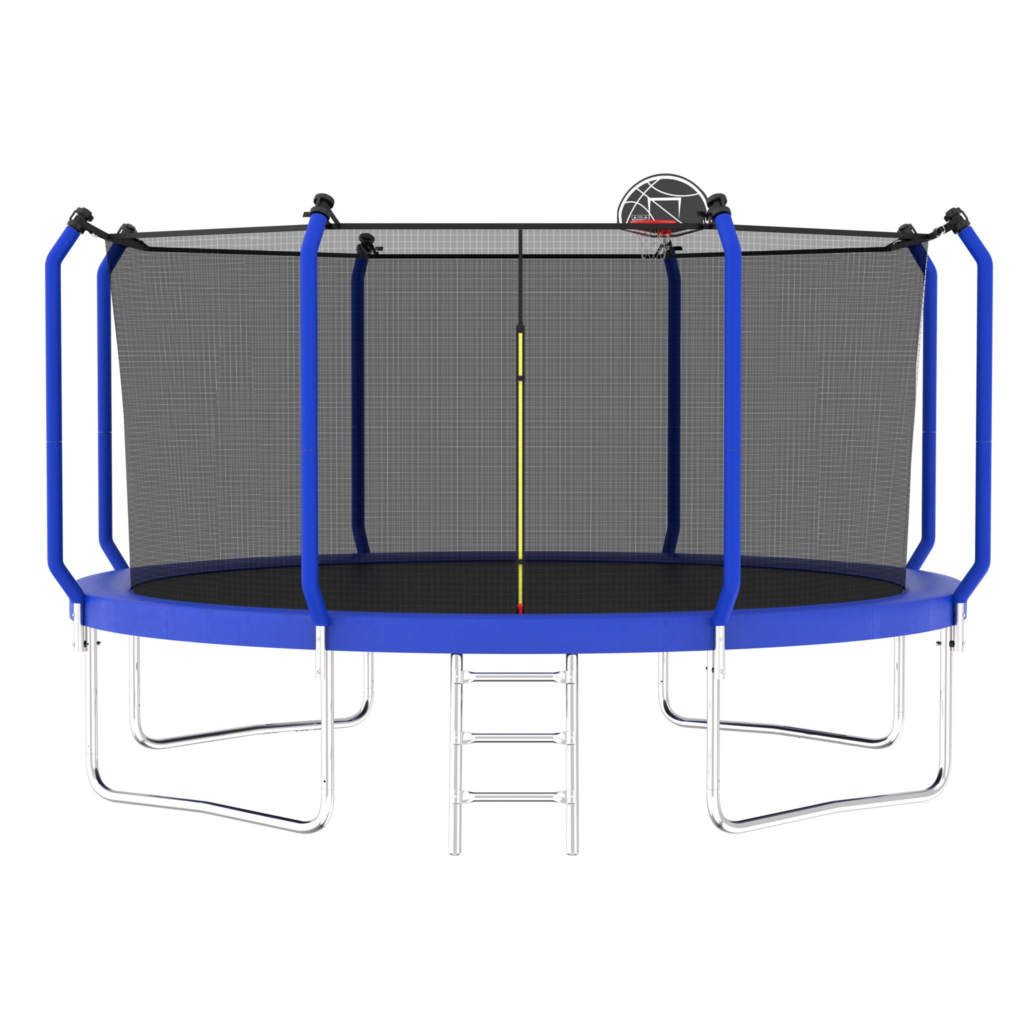 Trampoline With Basketball Hoop, Astm Approved Reinforced Type Outdoor Trampoline With Enclosure Net - Best Buy Furniture
