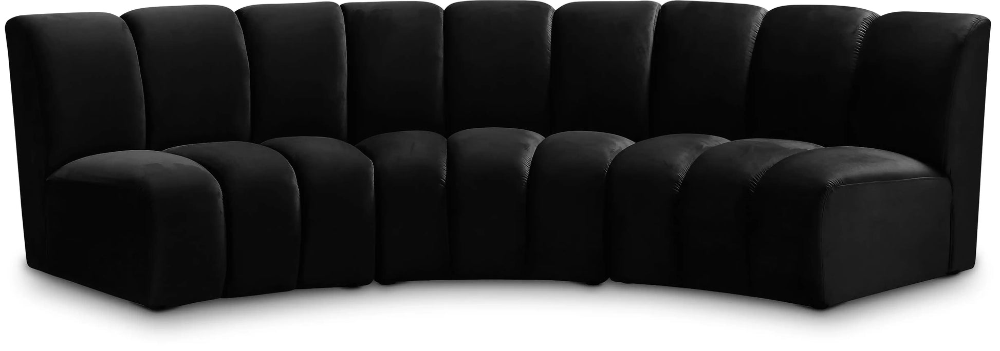 Infinity - 3 Piece Velvet Modular Sectional - Best Buy Furniture