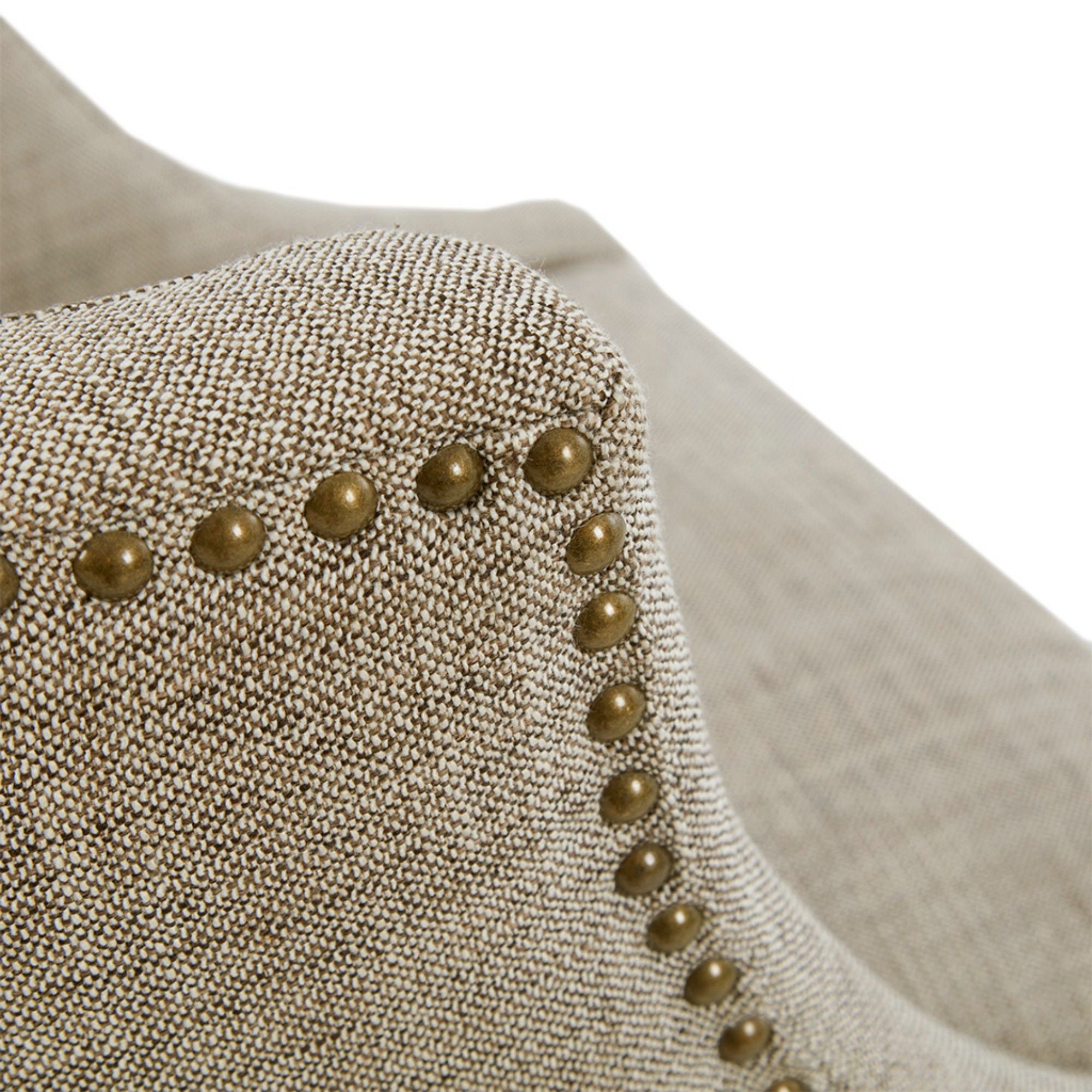 Swivel Counter Stool With Antique Bronze Detailing - Beige Multi - Best Buy Furniture