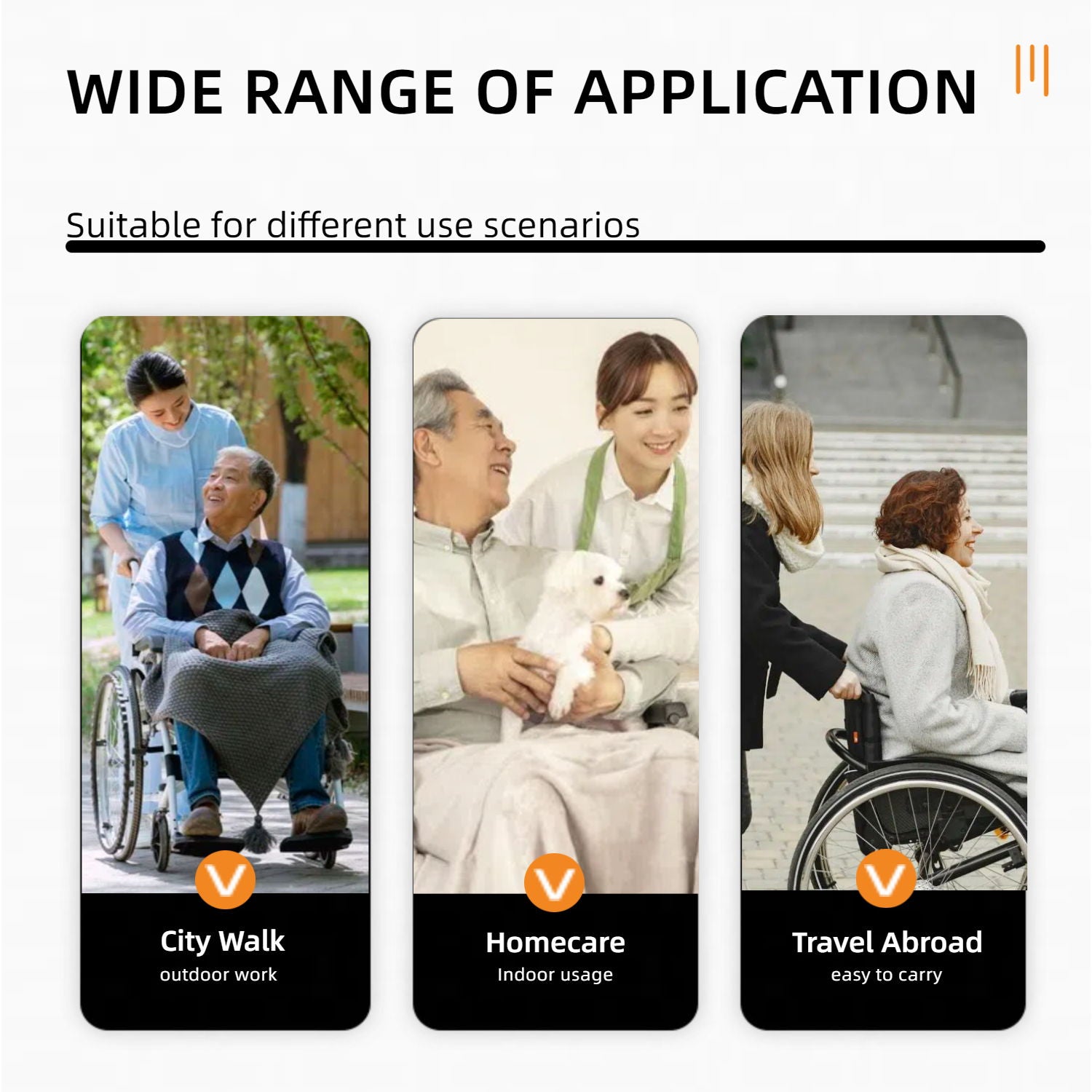 Lightweight Foldable Transport Wheelchair For Adults With Double X Force Support