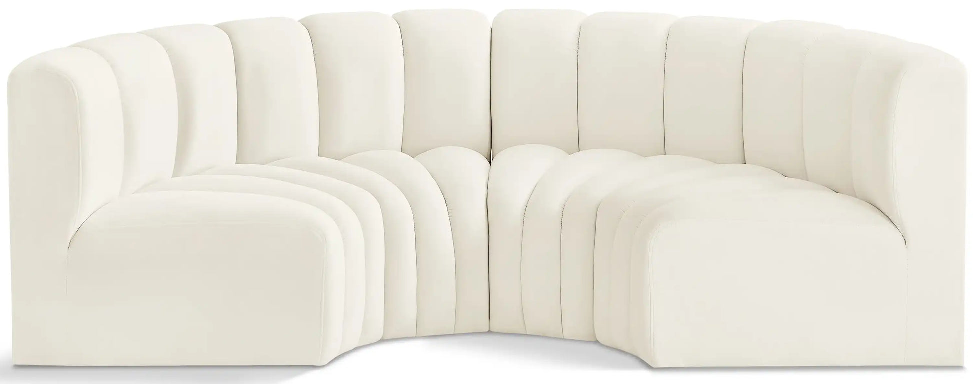 Arc - Velvet 4 Piece U-Shaped Modular Sofa - Best Buy Furniture