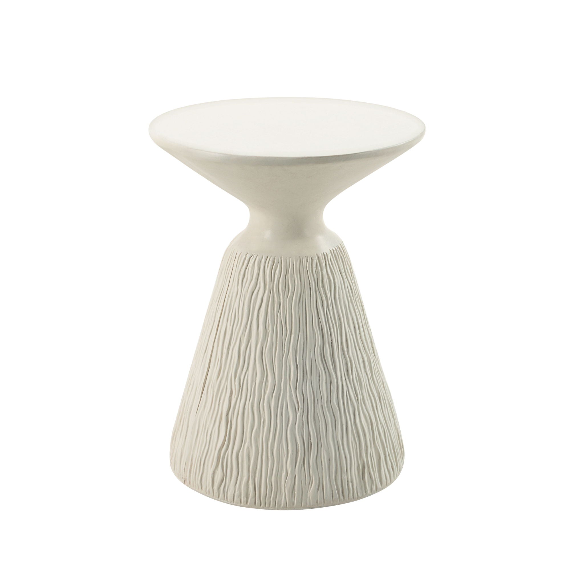 Duane - Fiber Concrete Accent Table - White - Best Buy Furniture