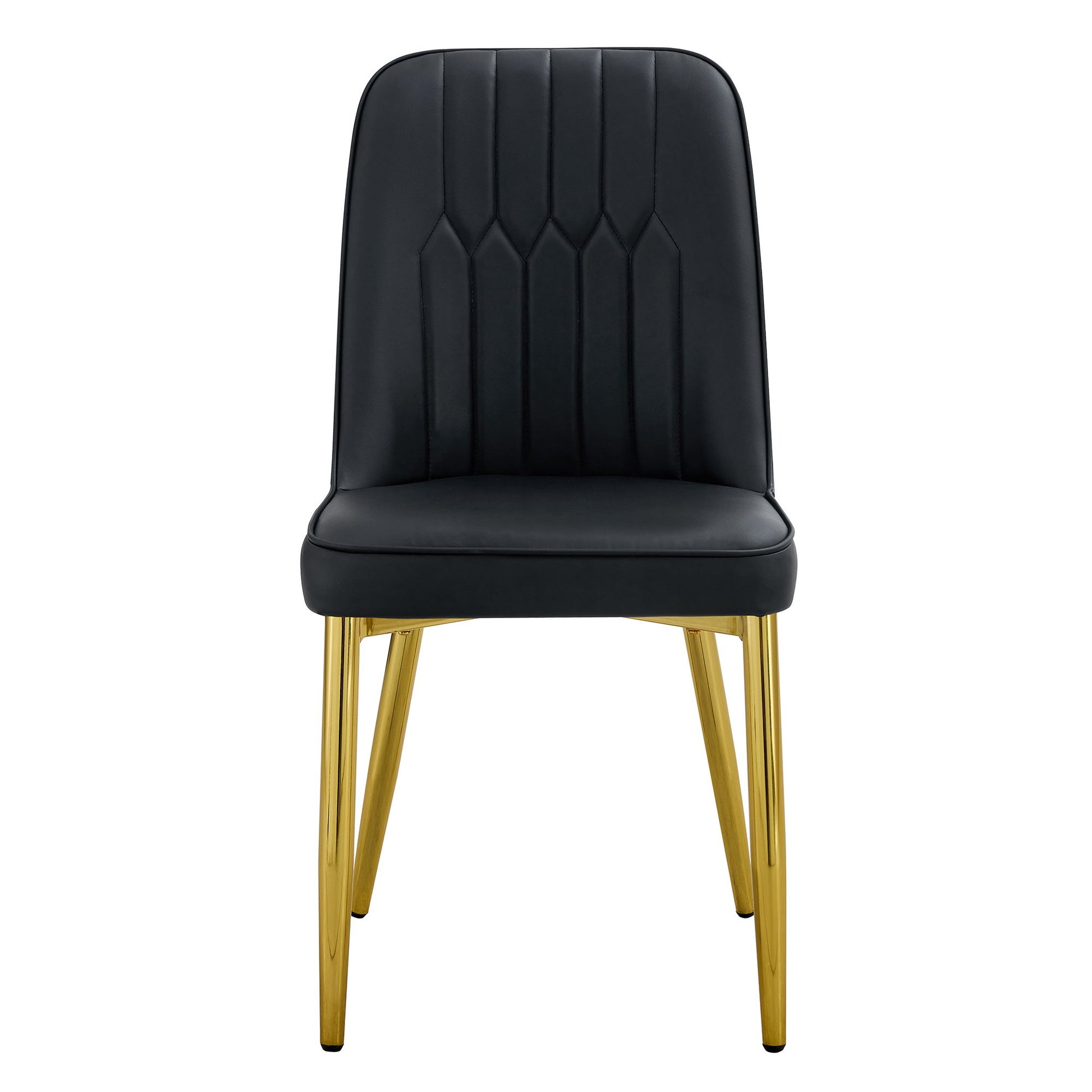 Modern Dining Chairs With Metal Legs And Simple Line Design On Backrest - Best Buy Furniture