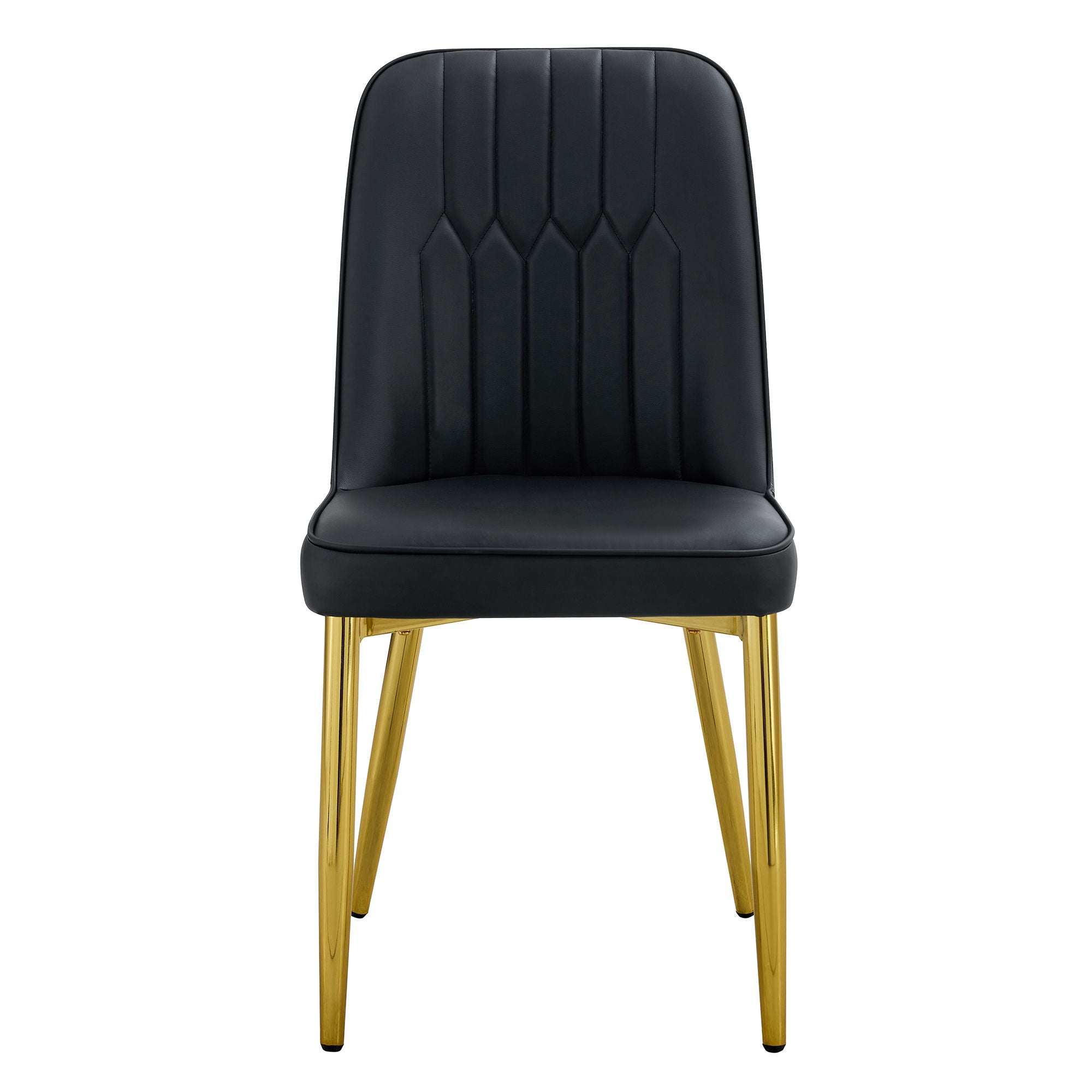 Modern Dining Chairs With Metal Legs And Simple Line Design On Backrest - Best Buy Furniture