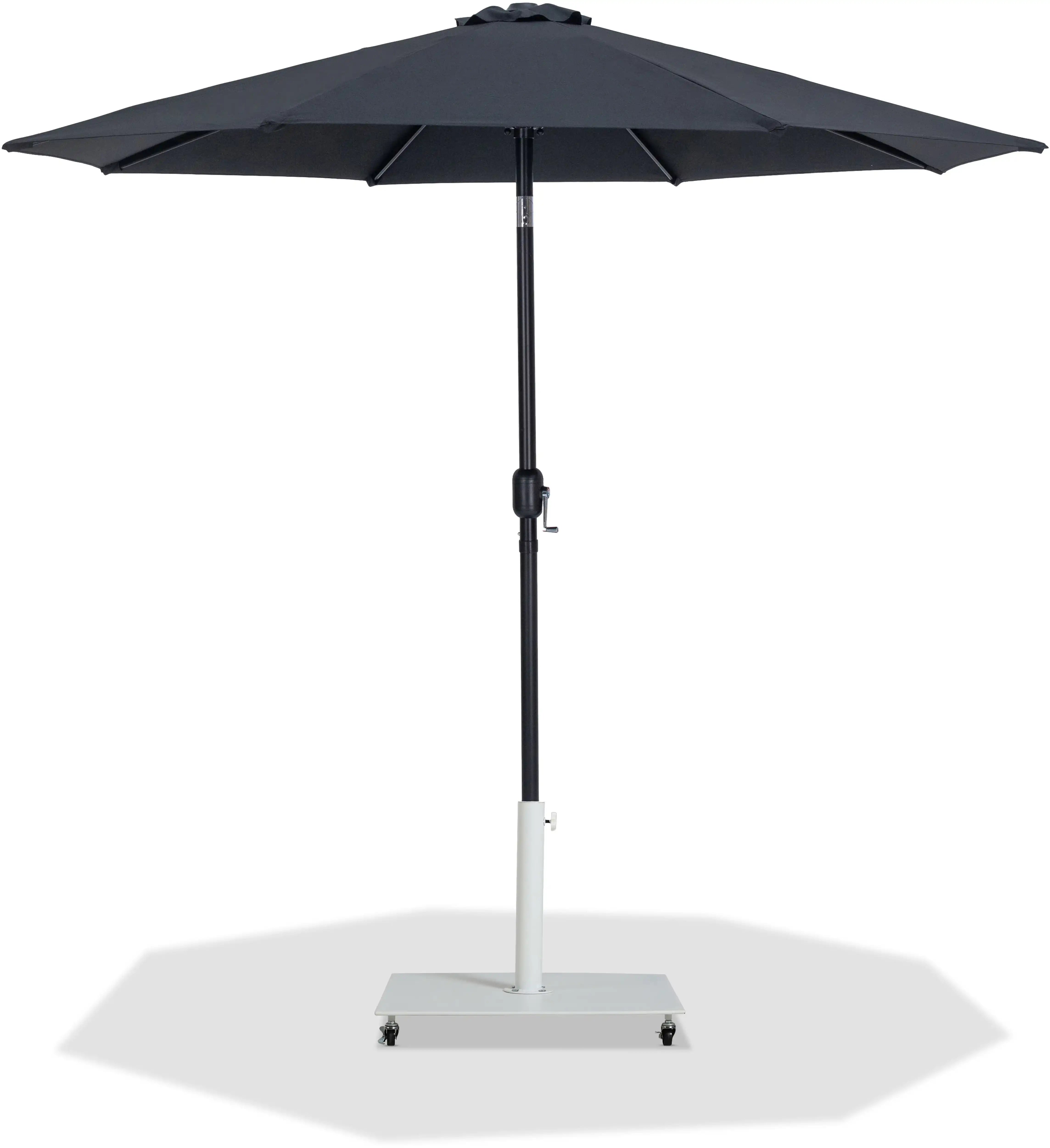 Fiji - Aluminum Patio Umbrella With Square White And Black Base - Best Buy Furniture