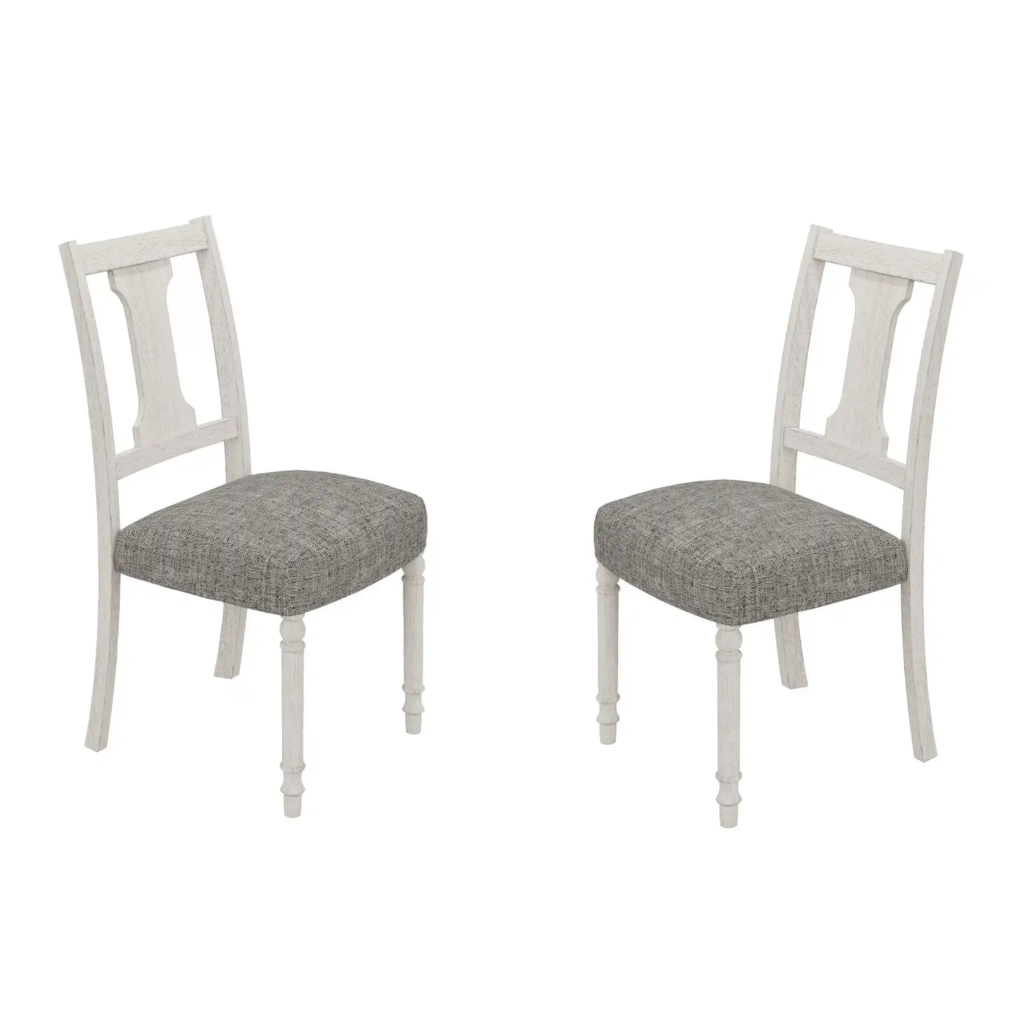 Tannen - Dining Side Chair (Set of 2) - White And Gray - Best Buy Furniture