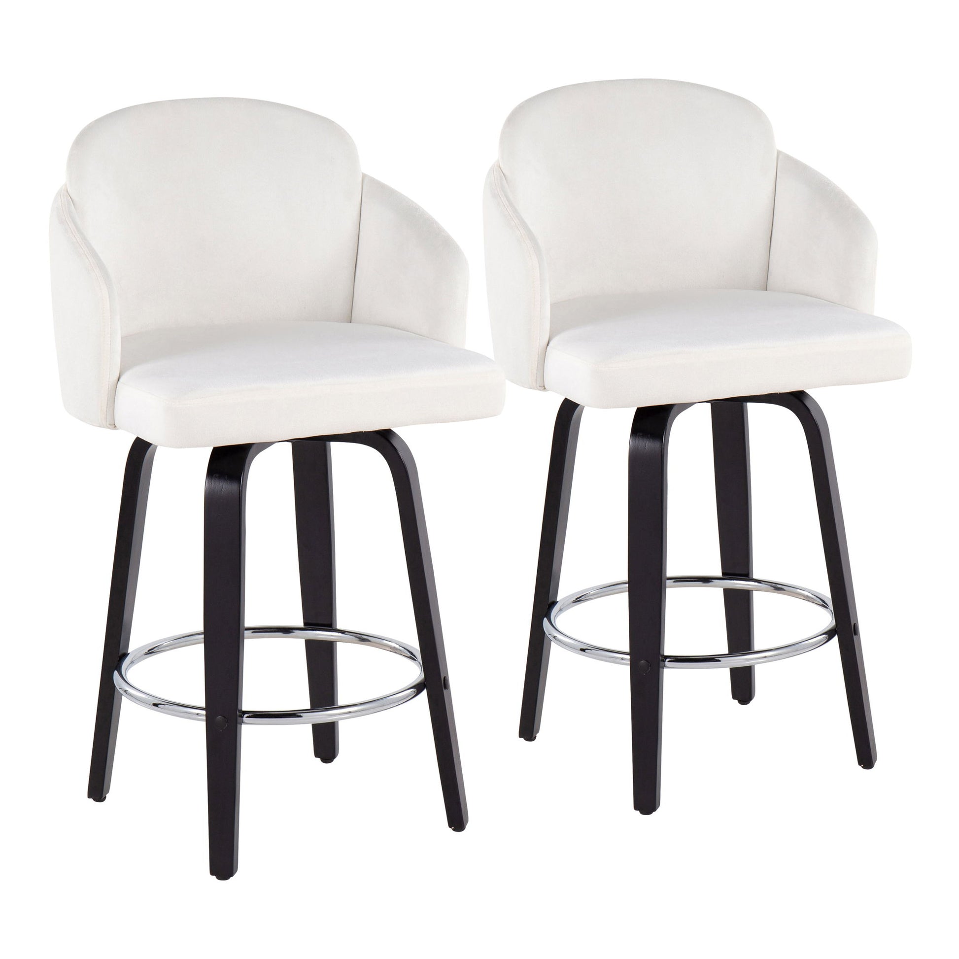 Dahlia - Contemporary Counter Stool Round Footrest (Set of 2) - Best Buy Furniture