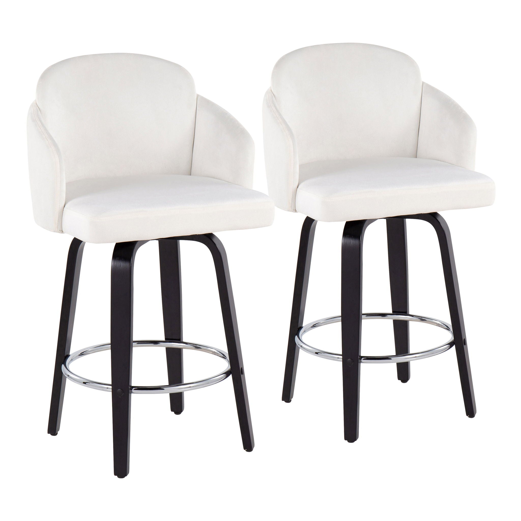 Dahlia - Contemporary Counter Stool Round Footrest (Set of 2) - Best Buy Furniture