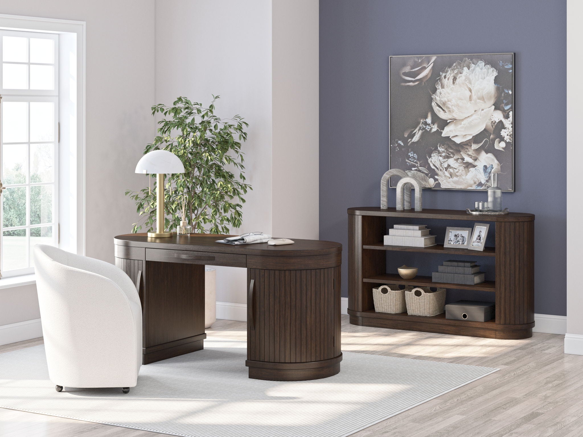 Korestone - Home Office Desk - Warm Brown - Best Buy Furniture