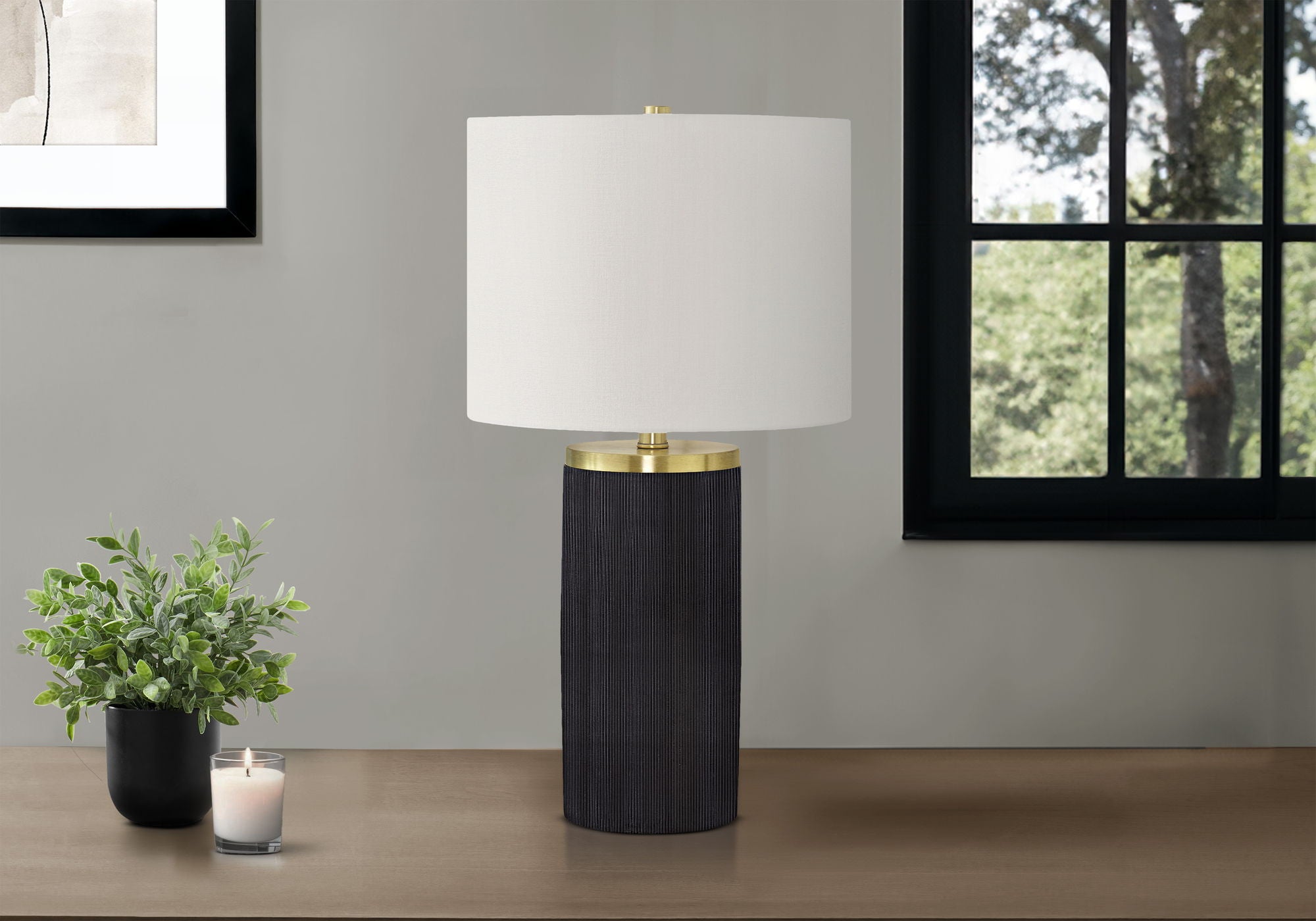 Lighting, Table Lamp, Concrete, Modern - Black - Best Buy Furniture