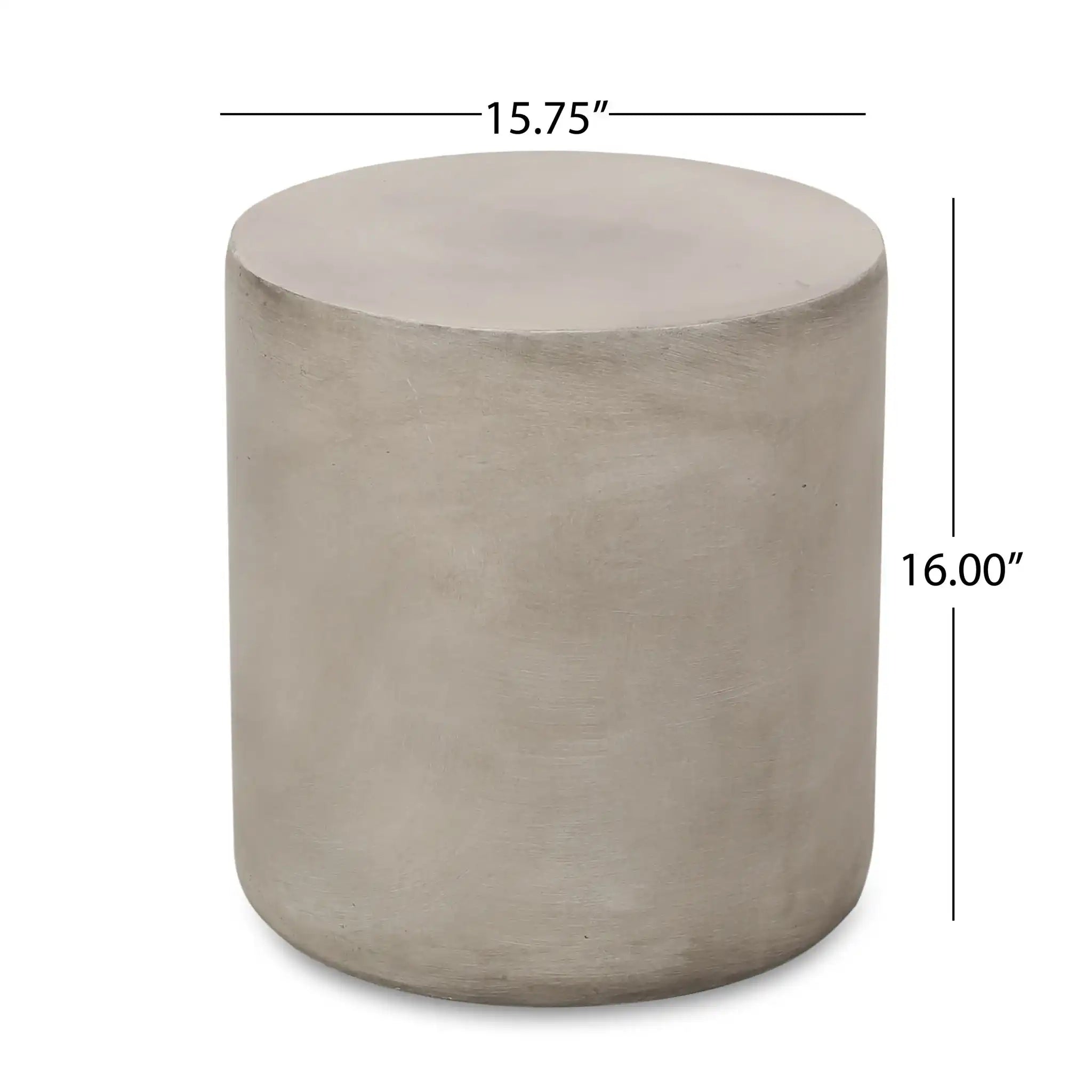 Cylindrical Design, Outdoor Lightweight Concrete Side Table - Best Buy Furniture