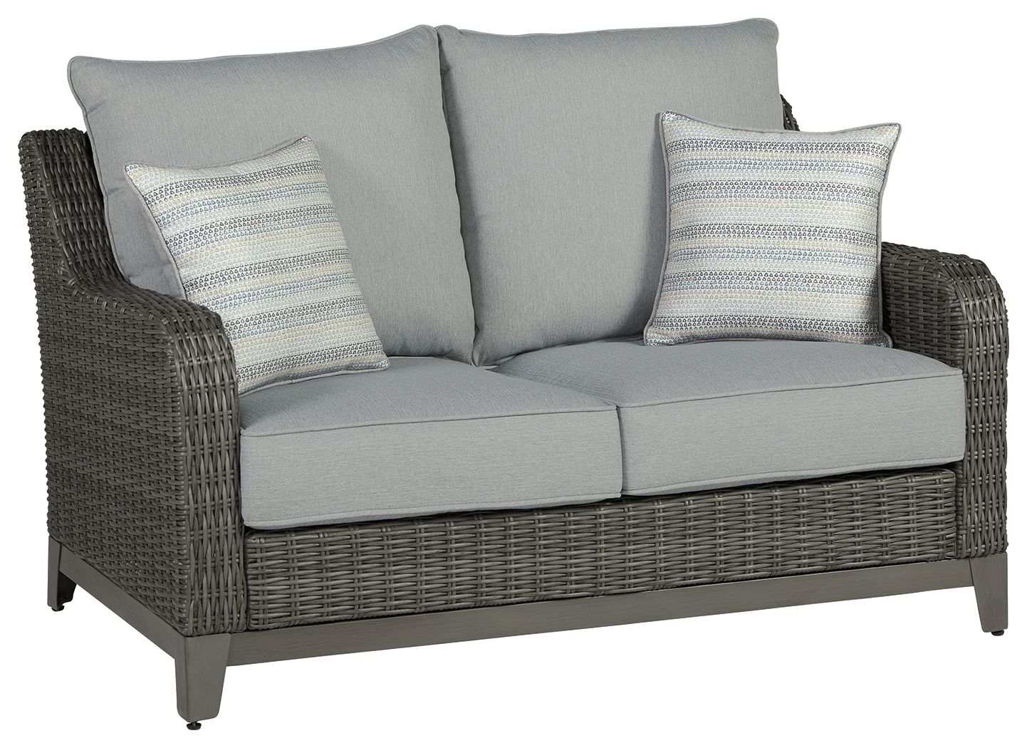 Elite Park - Loveseat w/Cushion - Gray - Best Buy Furniture