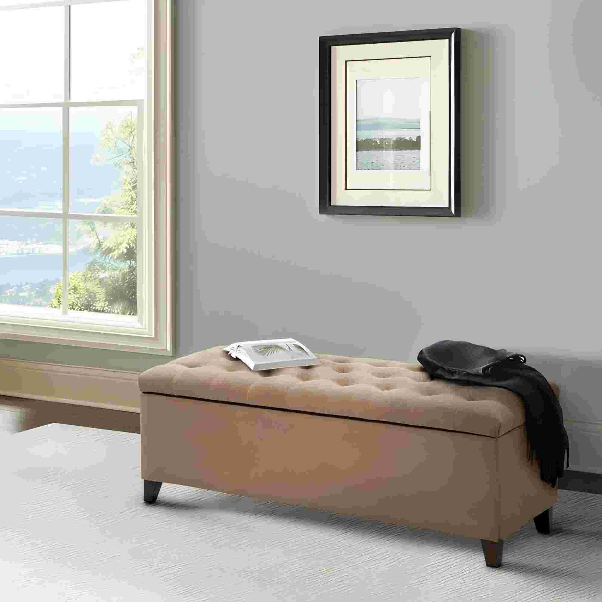 Elegant Design Tufted Top, Soft Close Storage Bench - Best Buy Furniture
