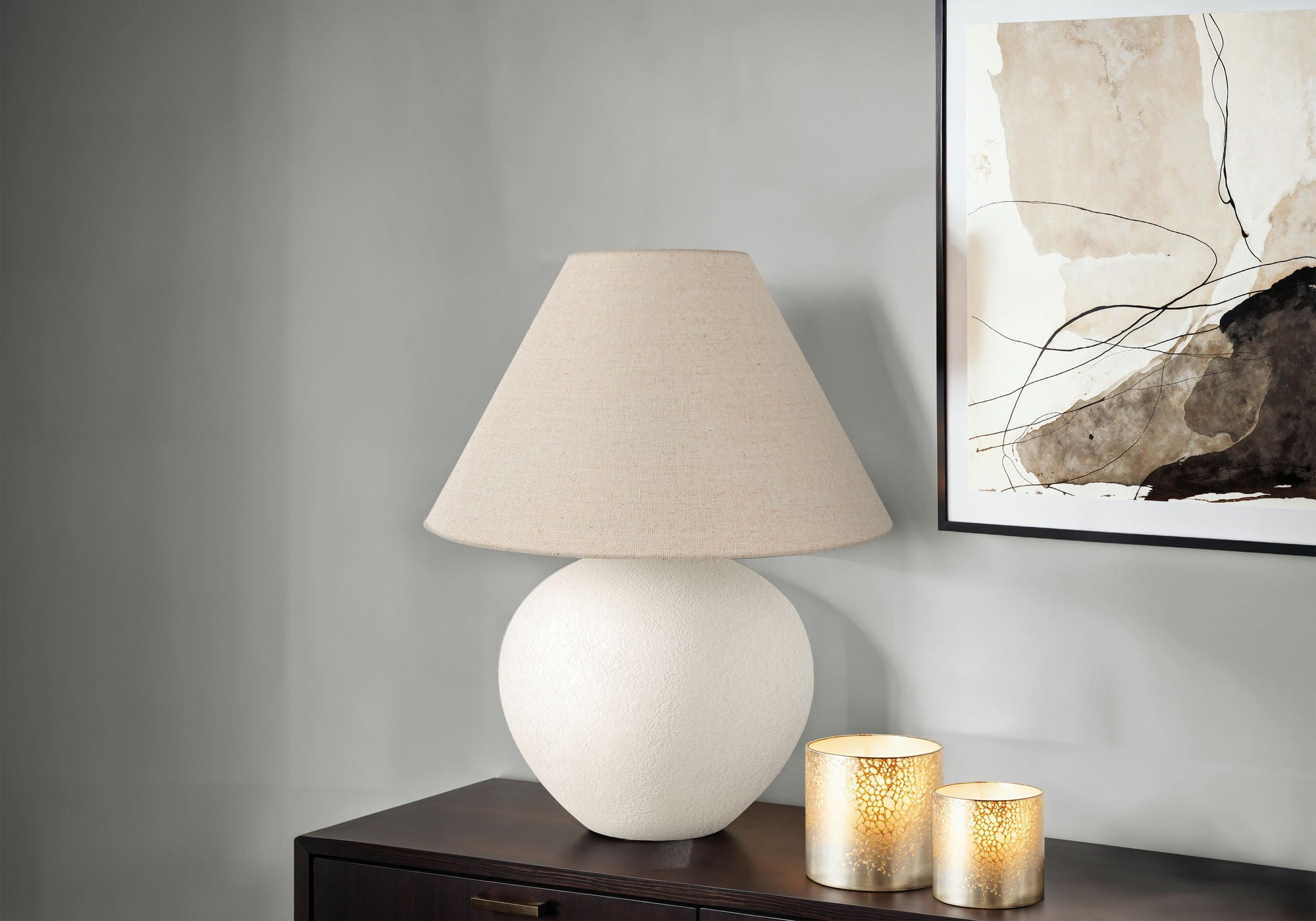 Lighting, Table Lamp Contemporary - Cream - Best Buy Furniture