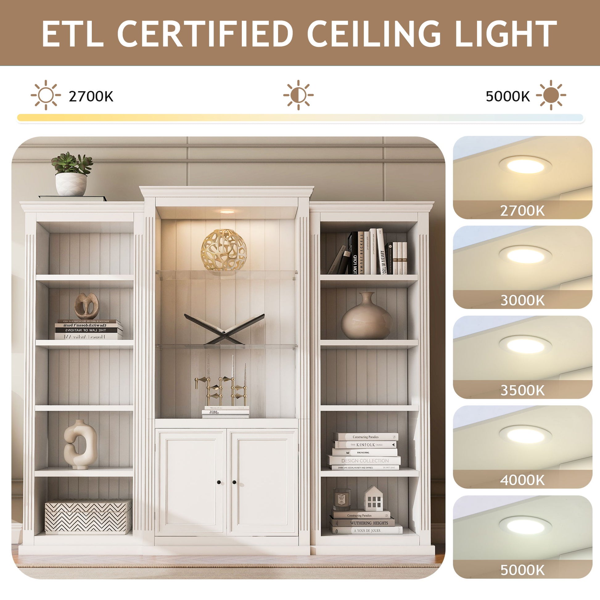 Retro Style 3 Piece Bookcase Display Cabinet With Adjustable LED Lighting, Tempered Glass Shelves - White - Best Buy Furniture