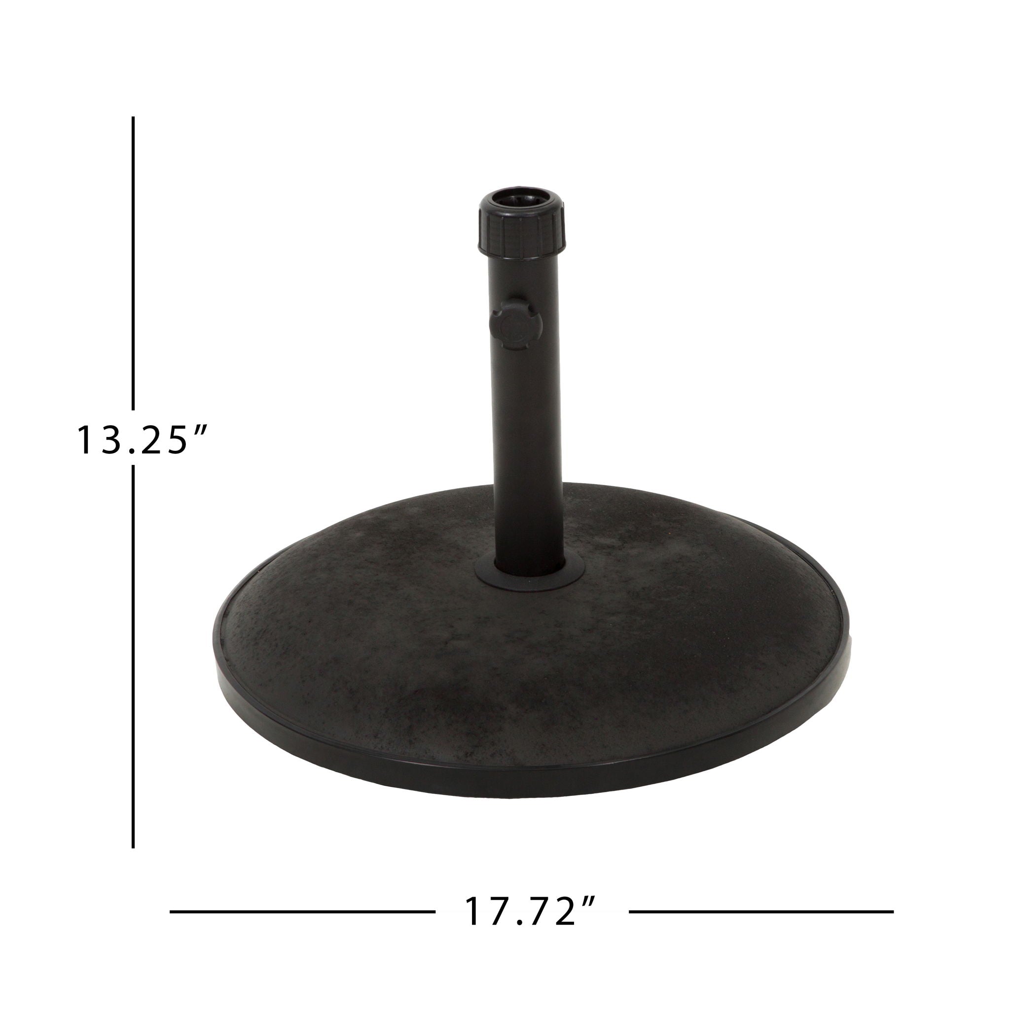 Stylish Concrete Umbrella Base With Iron Support Pole - Black - Best Buy Furniture
