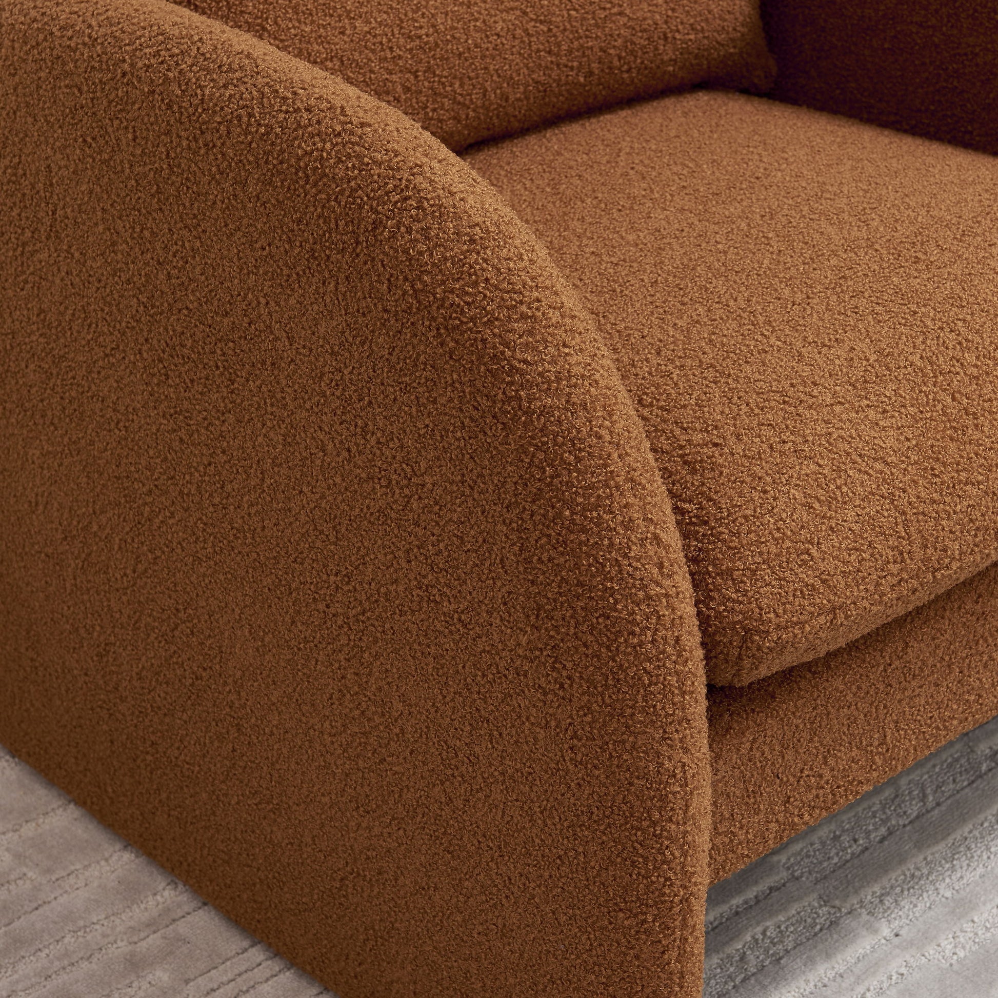 Modern Sherpa Upholstered Accent Chair, Comfortable Living Room Armchair, Lounge Chair For Bedroom, And Office - Best Buy Furniture