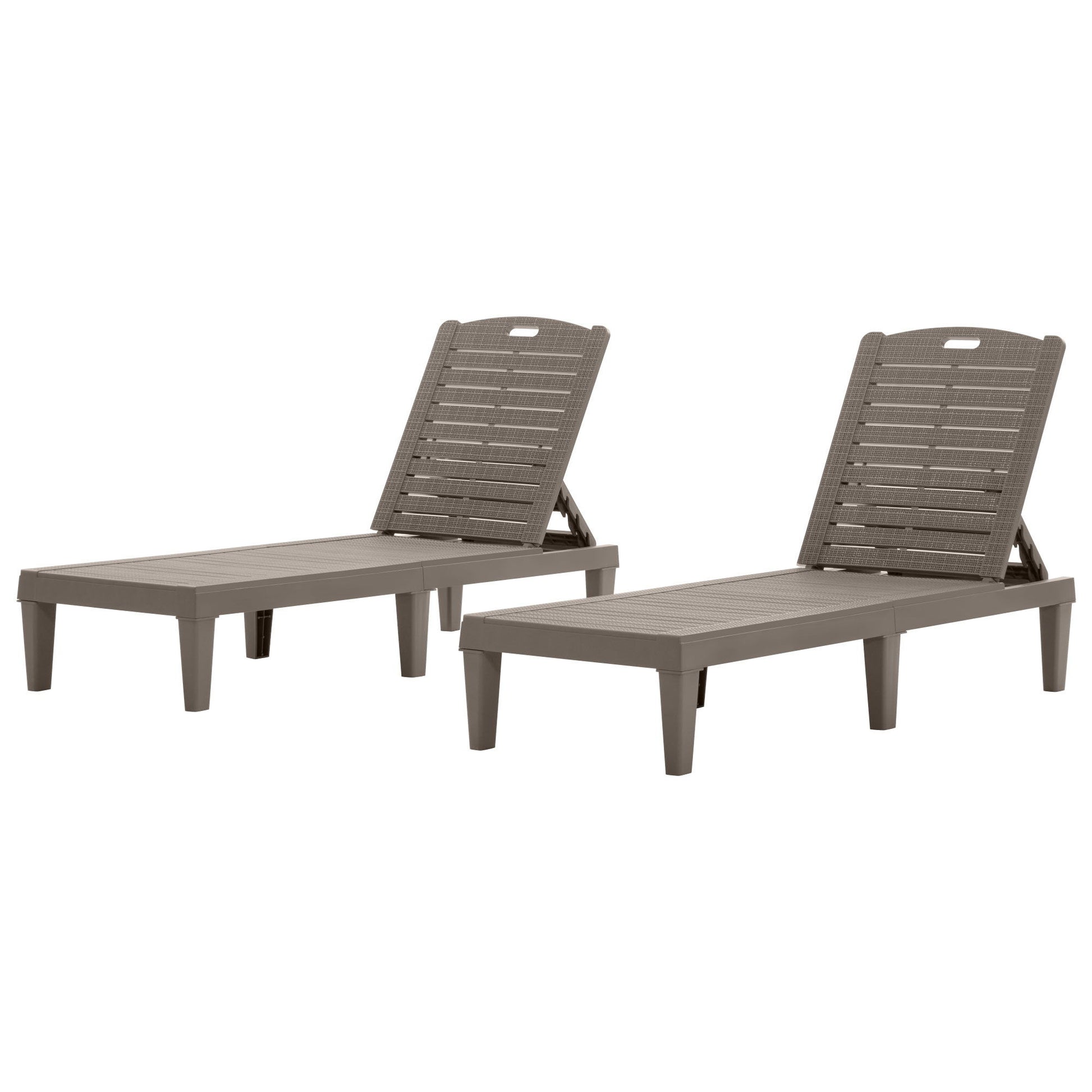 2 Piece Outdoor Chaise Lounges With Adjustable Backrest - Best Buy Furniture
