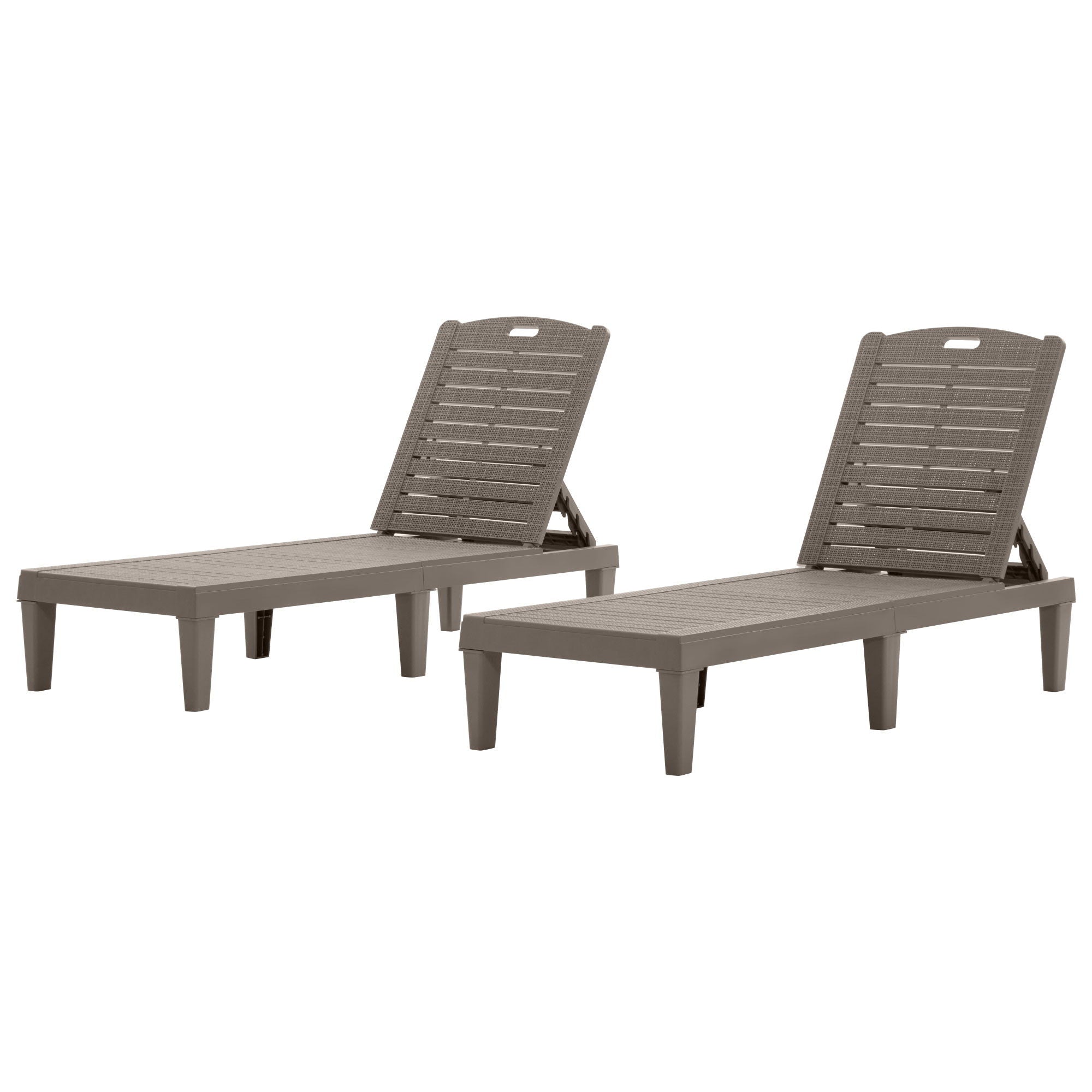2 Piece Outdoor Chaise Lounges With Adjustable Backrest - Best Buy Furniture