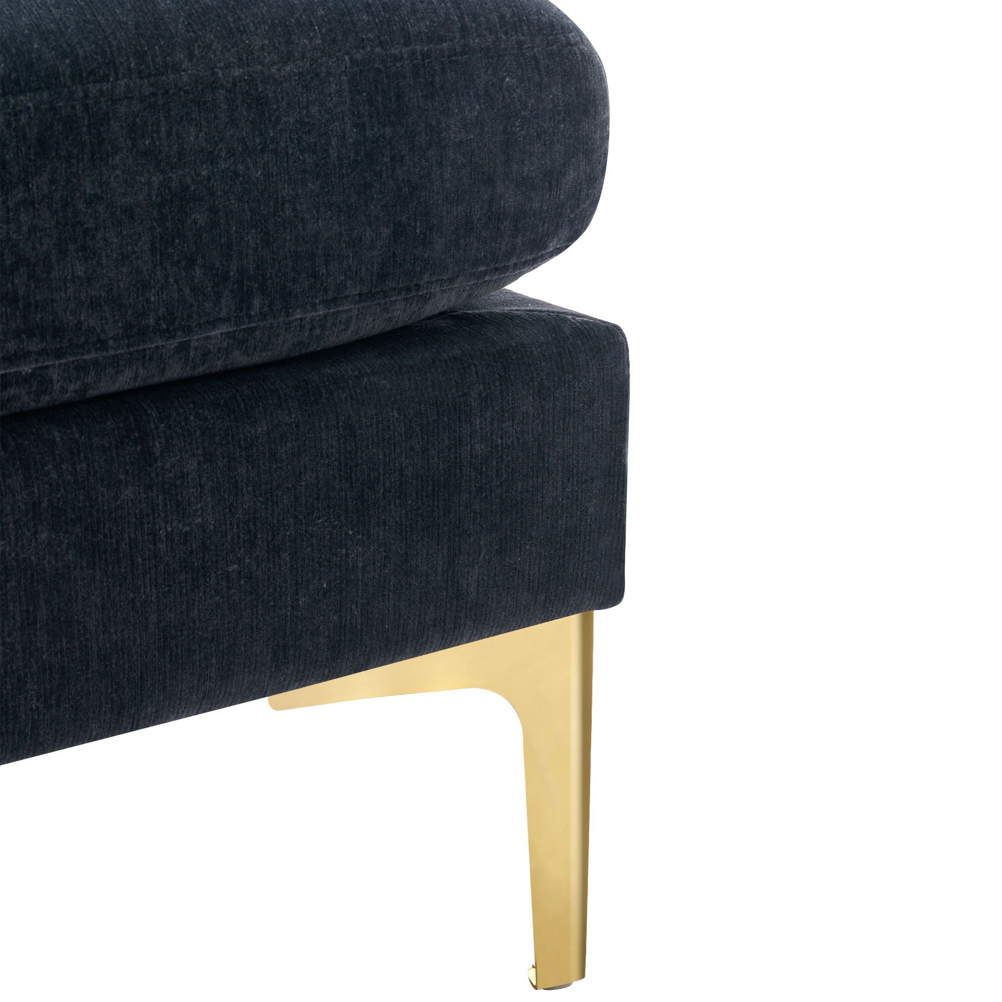 Modern L - Shape Convertible Sectional Sofa With Movable Ottoman - Best Buy Furniture