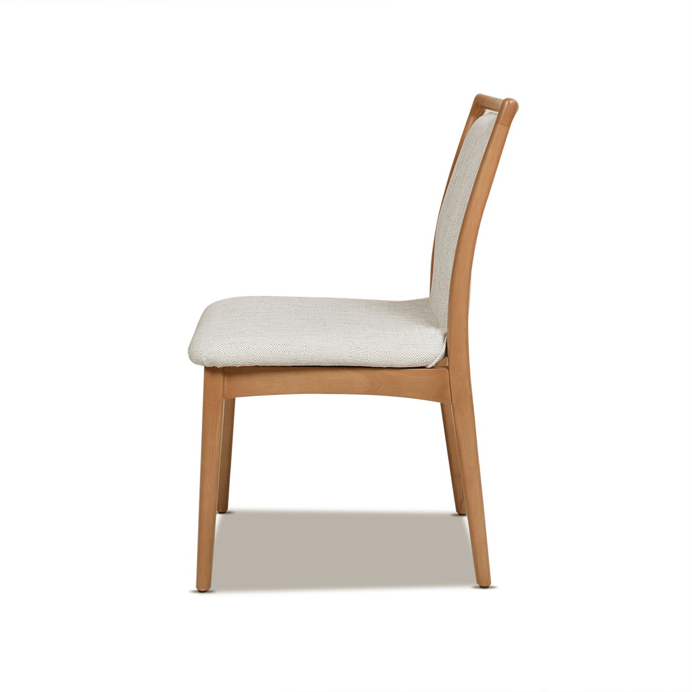 Scandi - Upholstered Dining Chair, Stain Resistant High (Set of 2) - Natural Light Brown / White Pepper - Best Buy Furniture