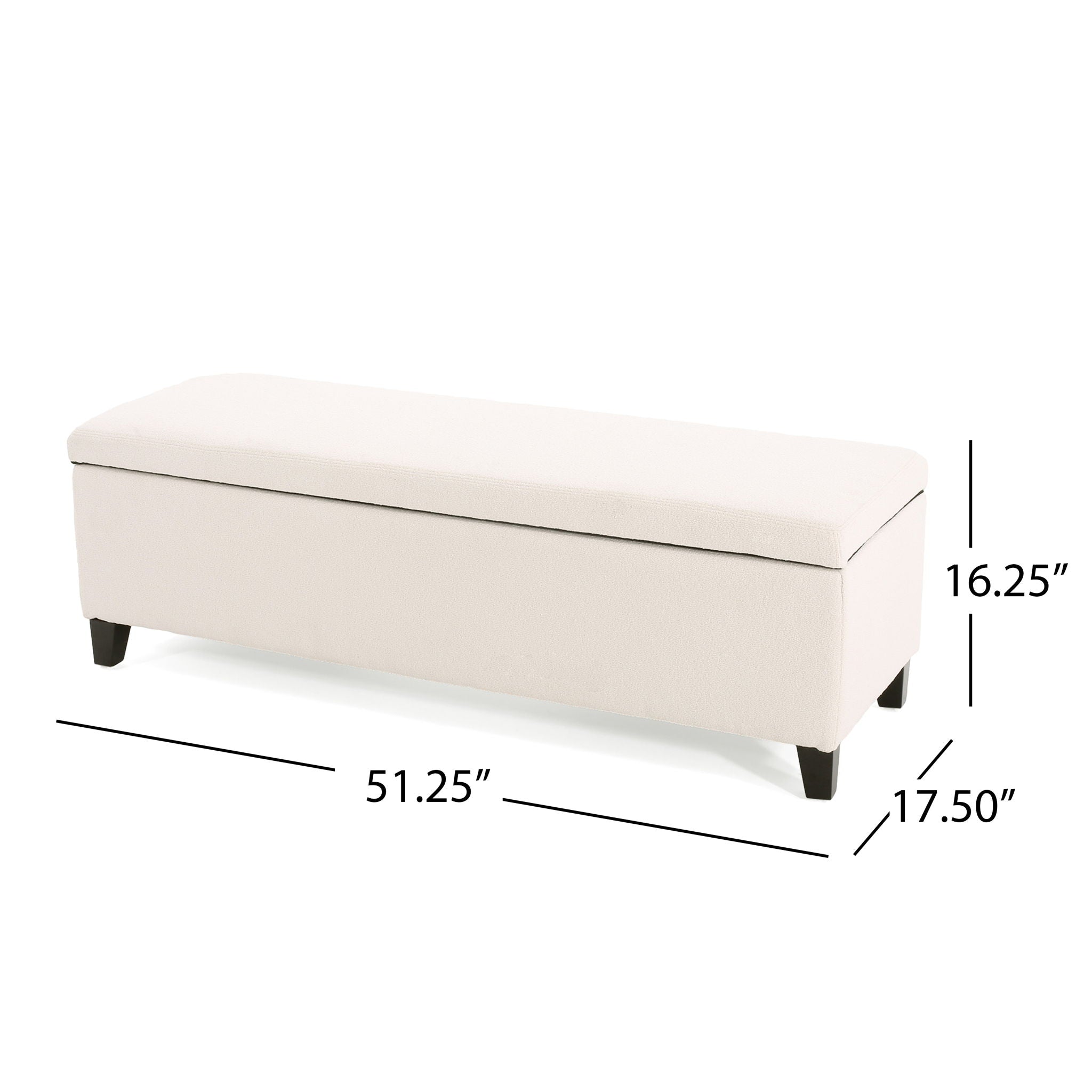 Storage Ottoman For Living Room, Bedroom - White - Best Buy Furniture