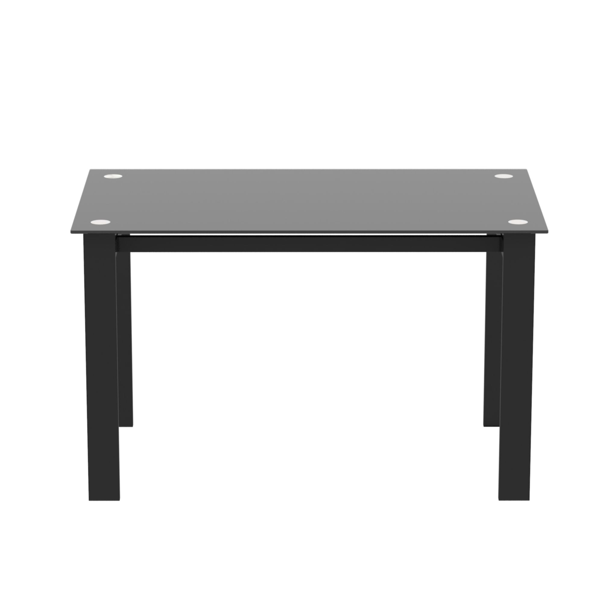 Modern 7 Piece Dining Table Set With Glass Top And Chairs - Black - Best Buy Furniture