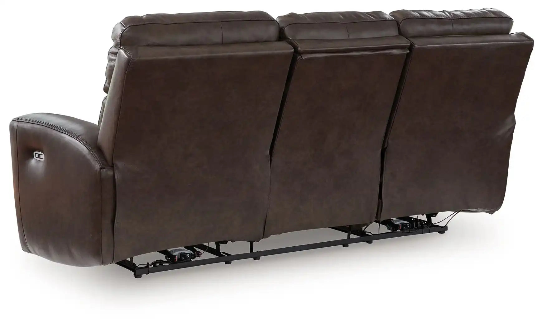 Crossplex - Power Reclining Sofa With Adjustable Headrest - Smoke - Best Buy Furniture