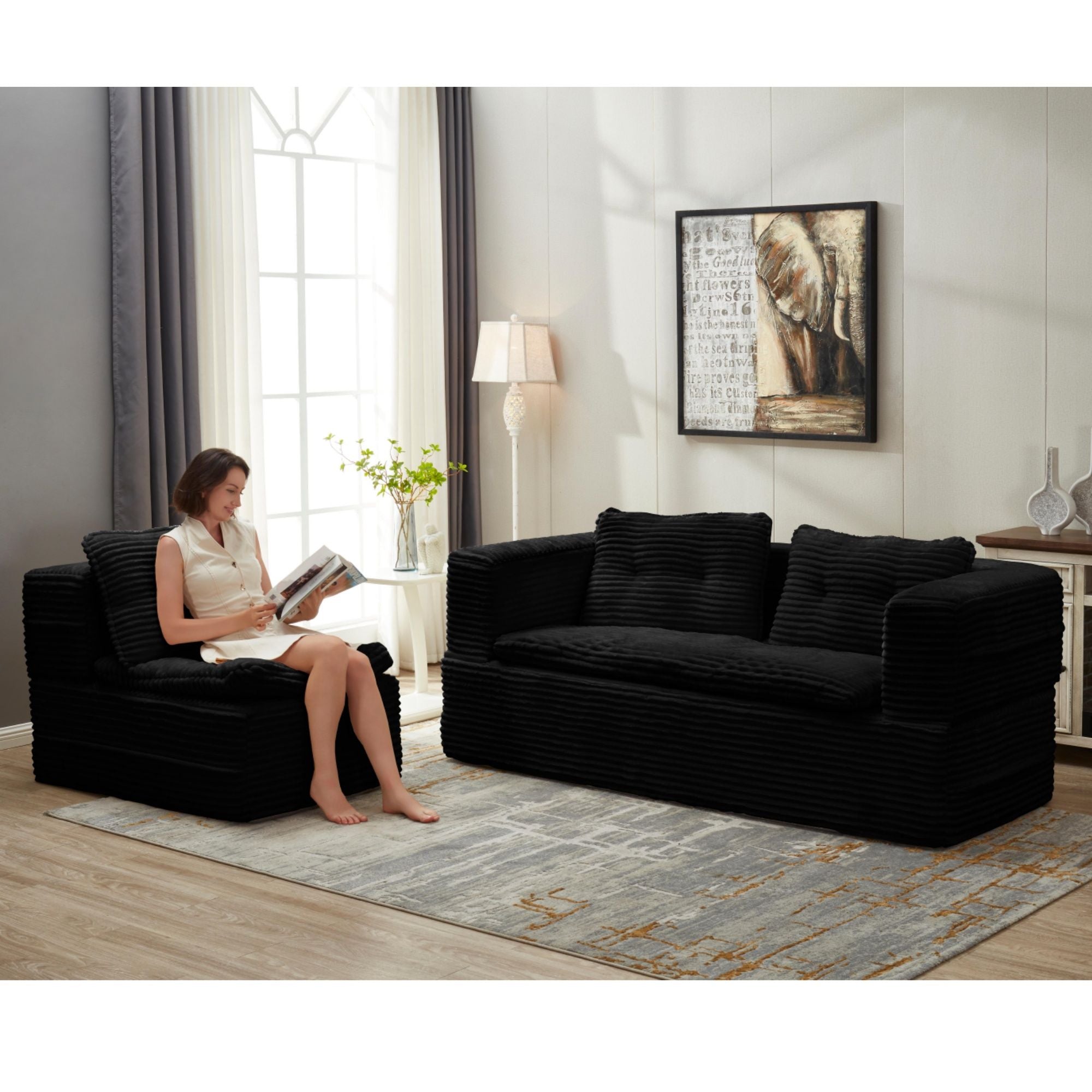Multi Functional Sectional Sofa Bed With Independent Chaise Lounge And Functional Blanket - Best Buy Furniture