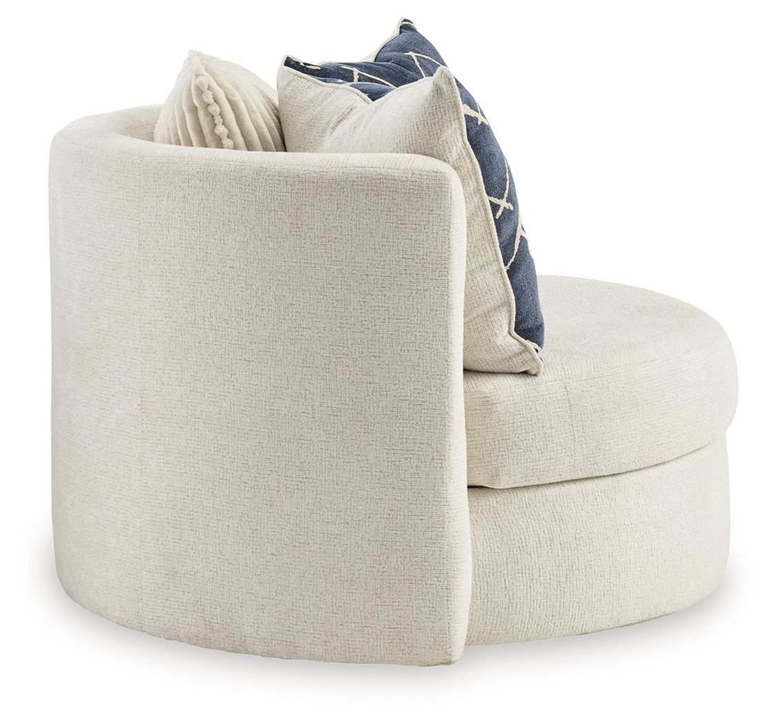 Padova - Swivel Accent Chair - Ivory - Best Buy Furniture