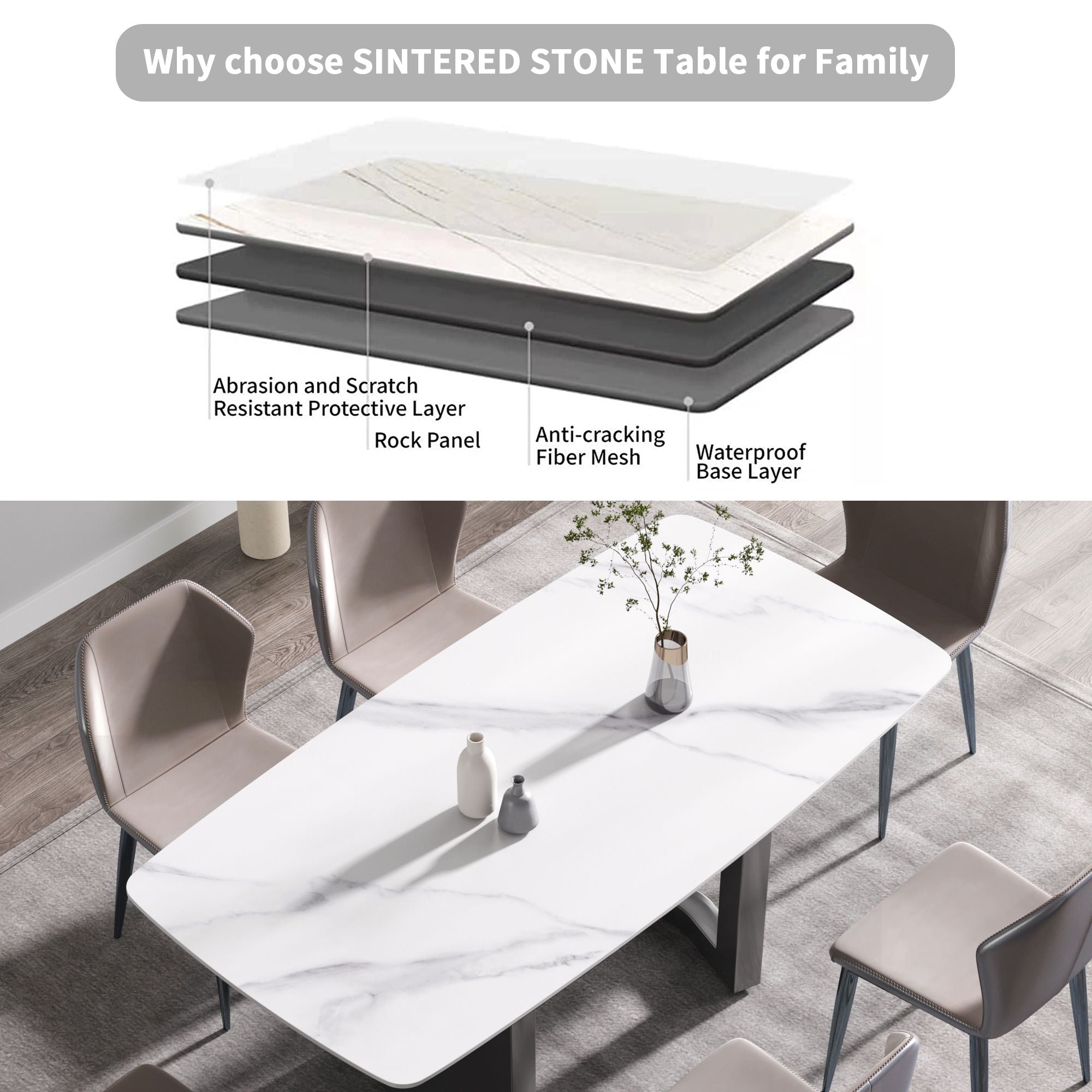 70.87" Modern Artificial Stone White Curved Black Metal Leg Dining Table - White / Black - Best Buy Furniture
