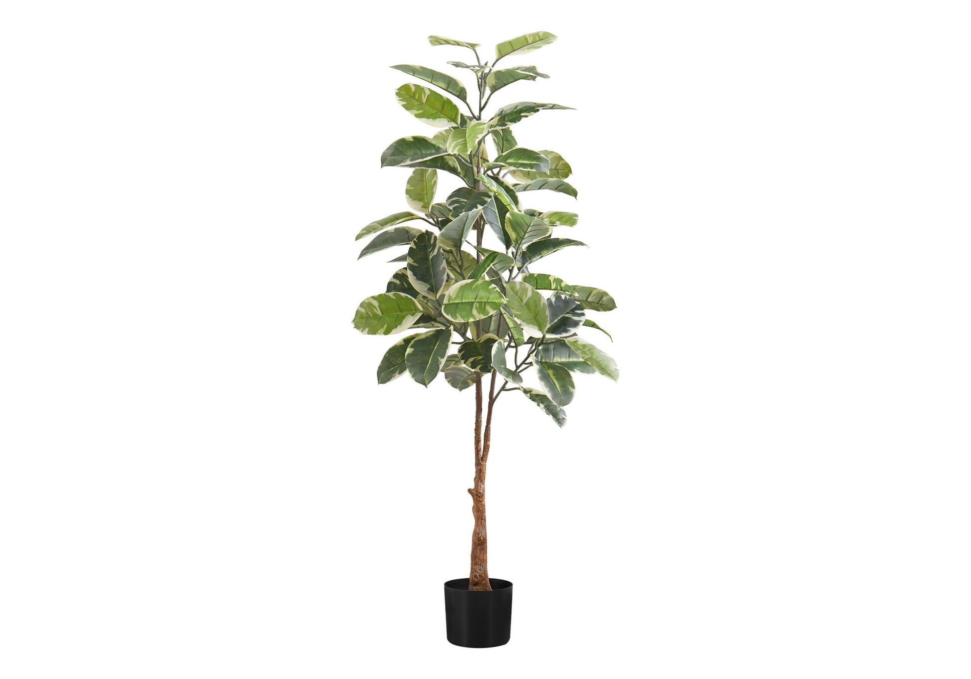 52" Tall, Artificial Plant, Rubber Tree, Indoor, Fake, Floor, Greenery, Potted, Real Touch, Decorative - Green / Black - Best Buy Furniture