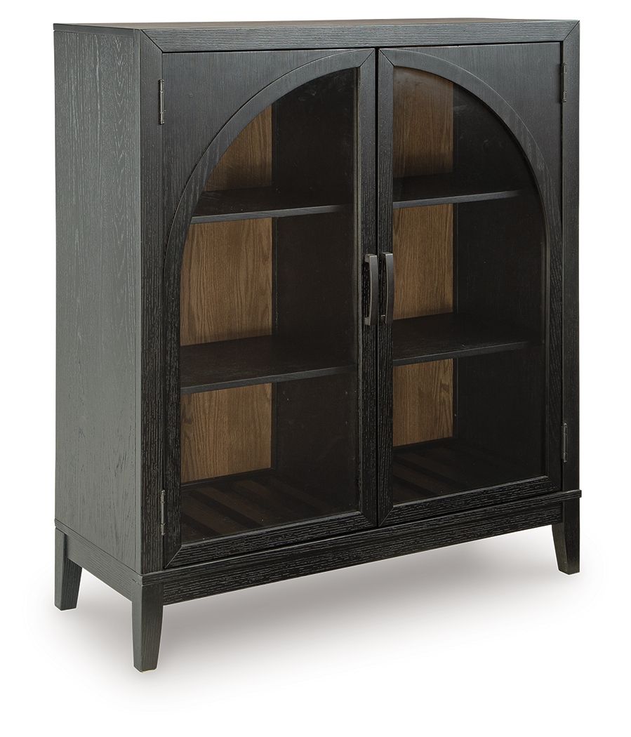 Armenleigh - Bar Cabinet - Black / Brown - Best Buy Furniture