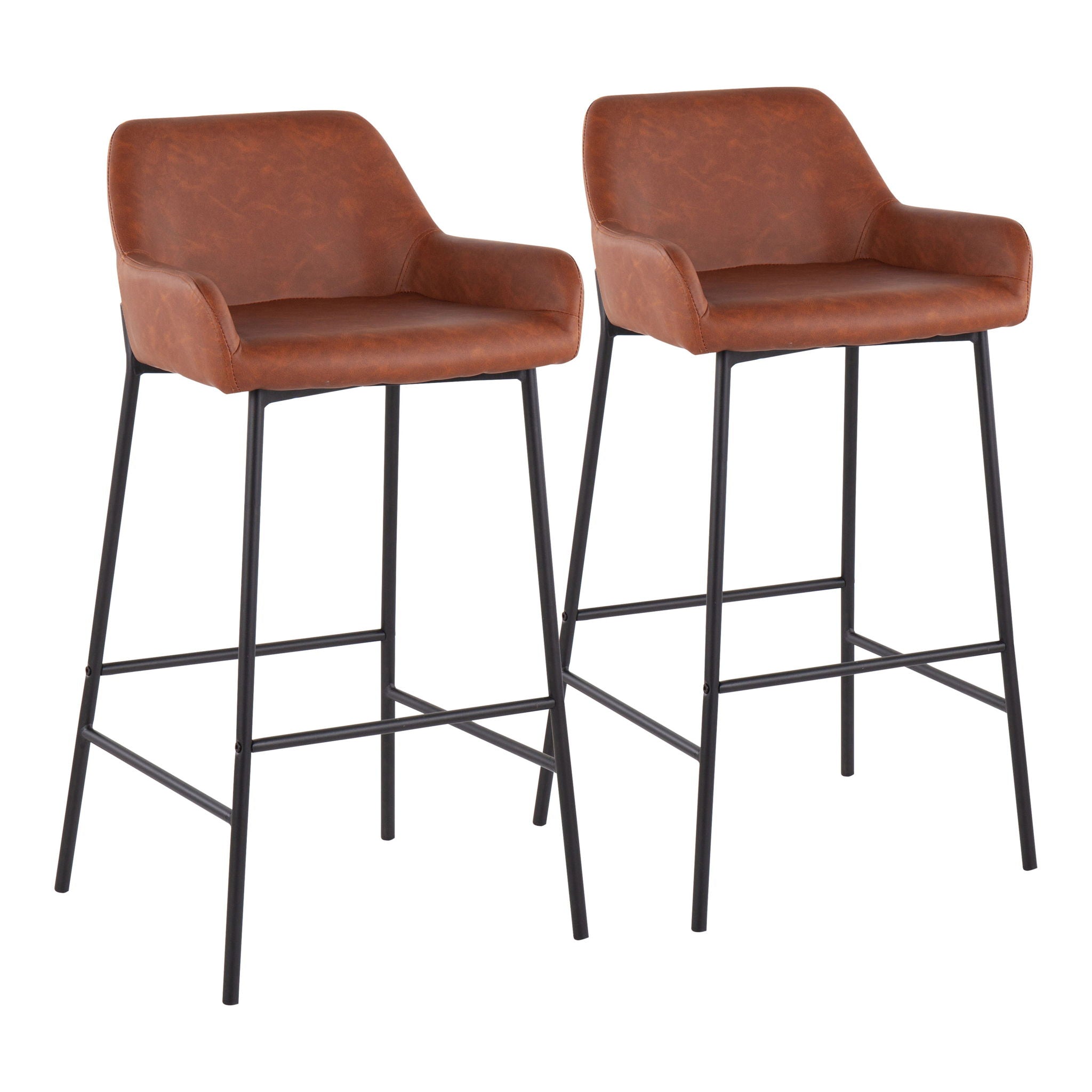 Daniella - Industrial Fixed Height Bar Stool (Set of 2) - Best Buy Furniture
