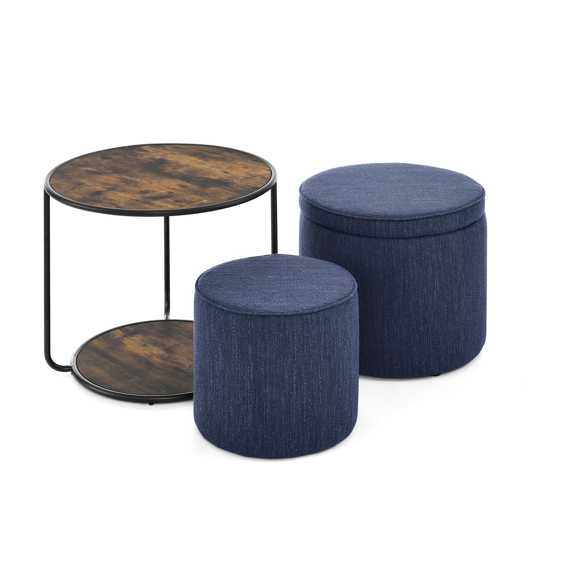 Multi Functional Ottoman And Table Set With Drum Stool - Best Buy Furniture
