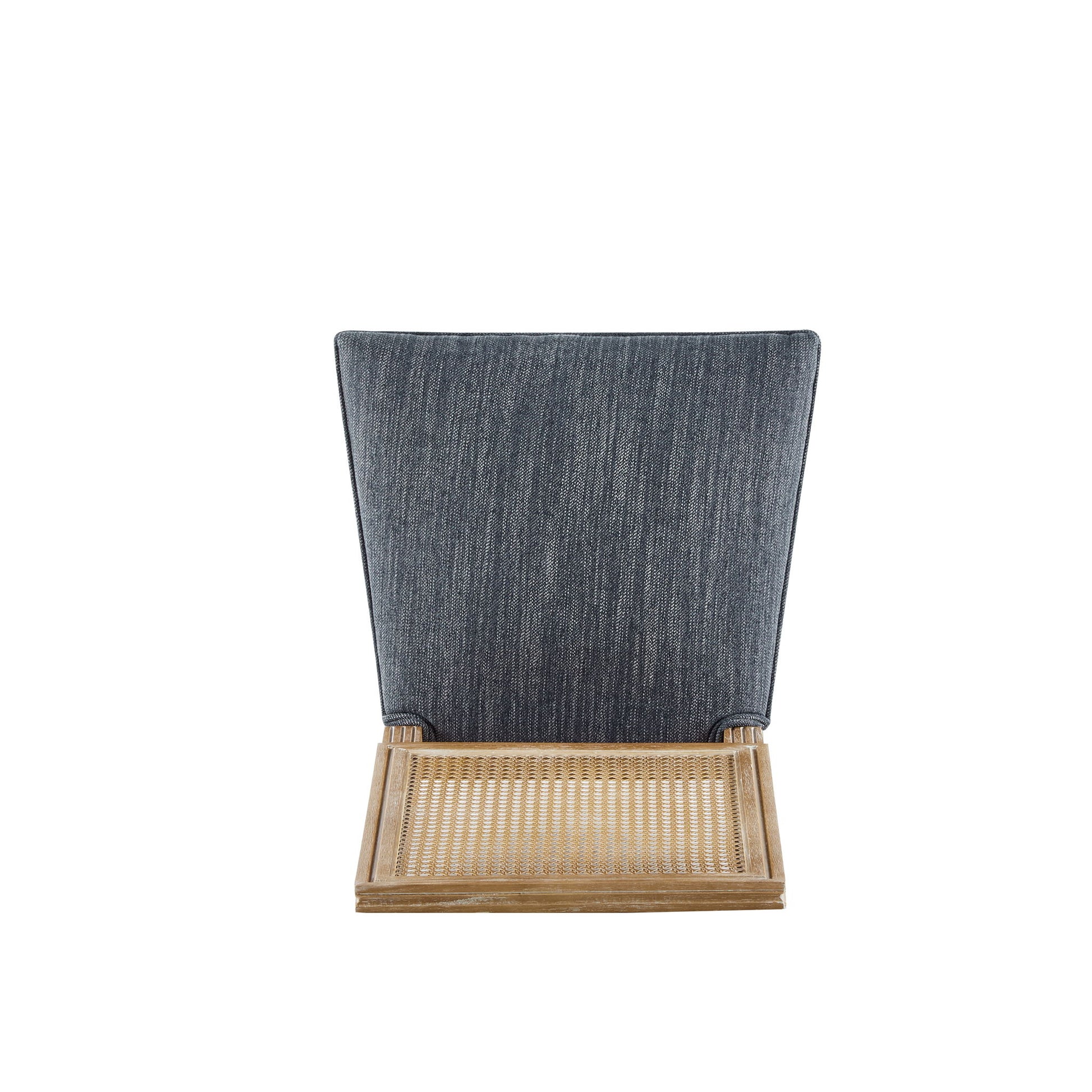 French Country Dining Chair With Rectangular Cane Backrest And Smooth Upholstered Seating - Best Buy Furniture