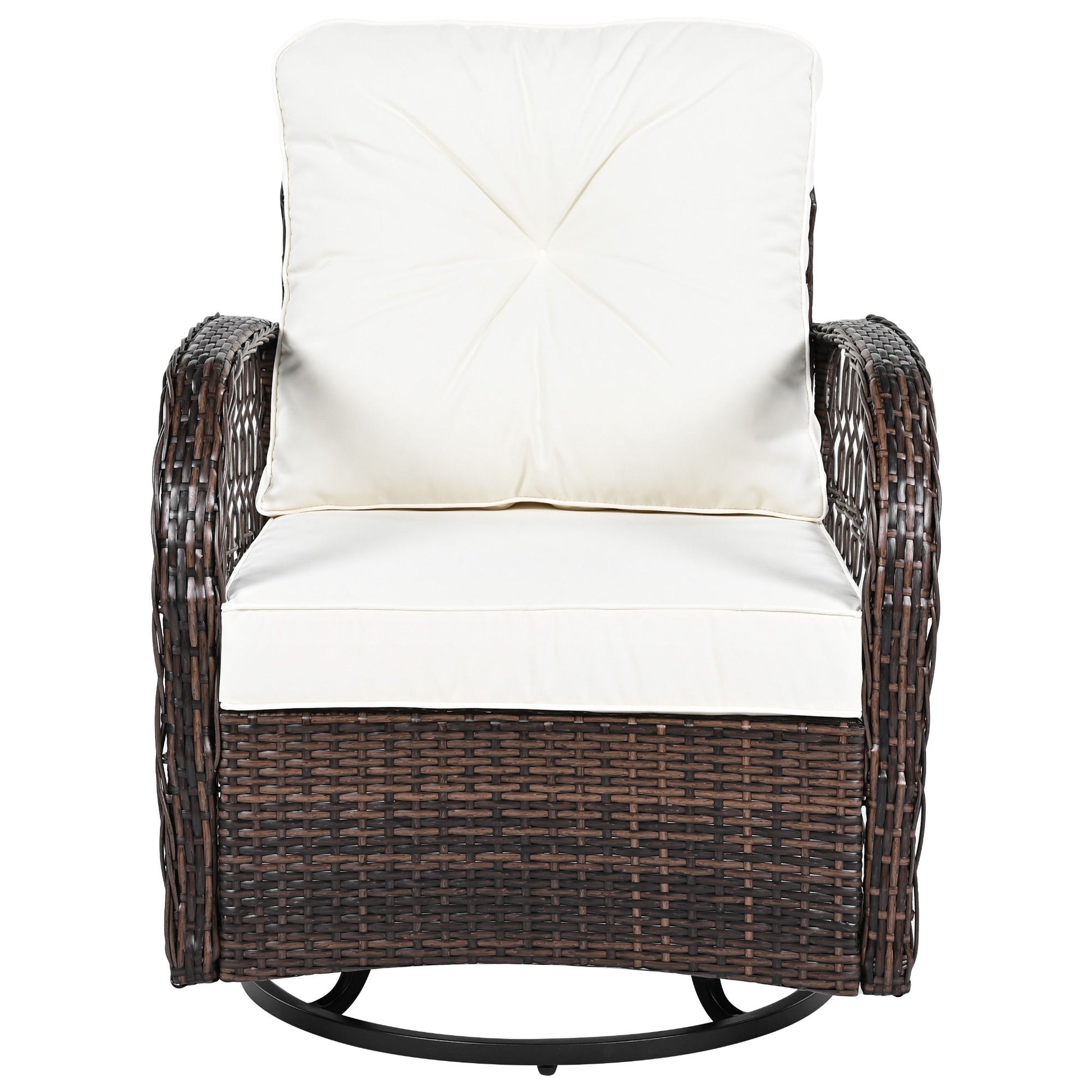 3 Piece Outdoor Chair & Table Set Chat Set, 2 Person Rattan Seating Group - Best Buy Furniture