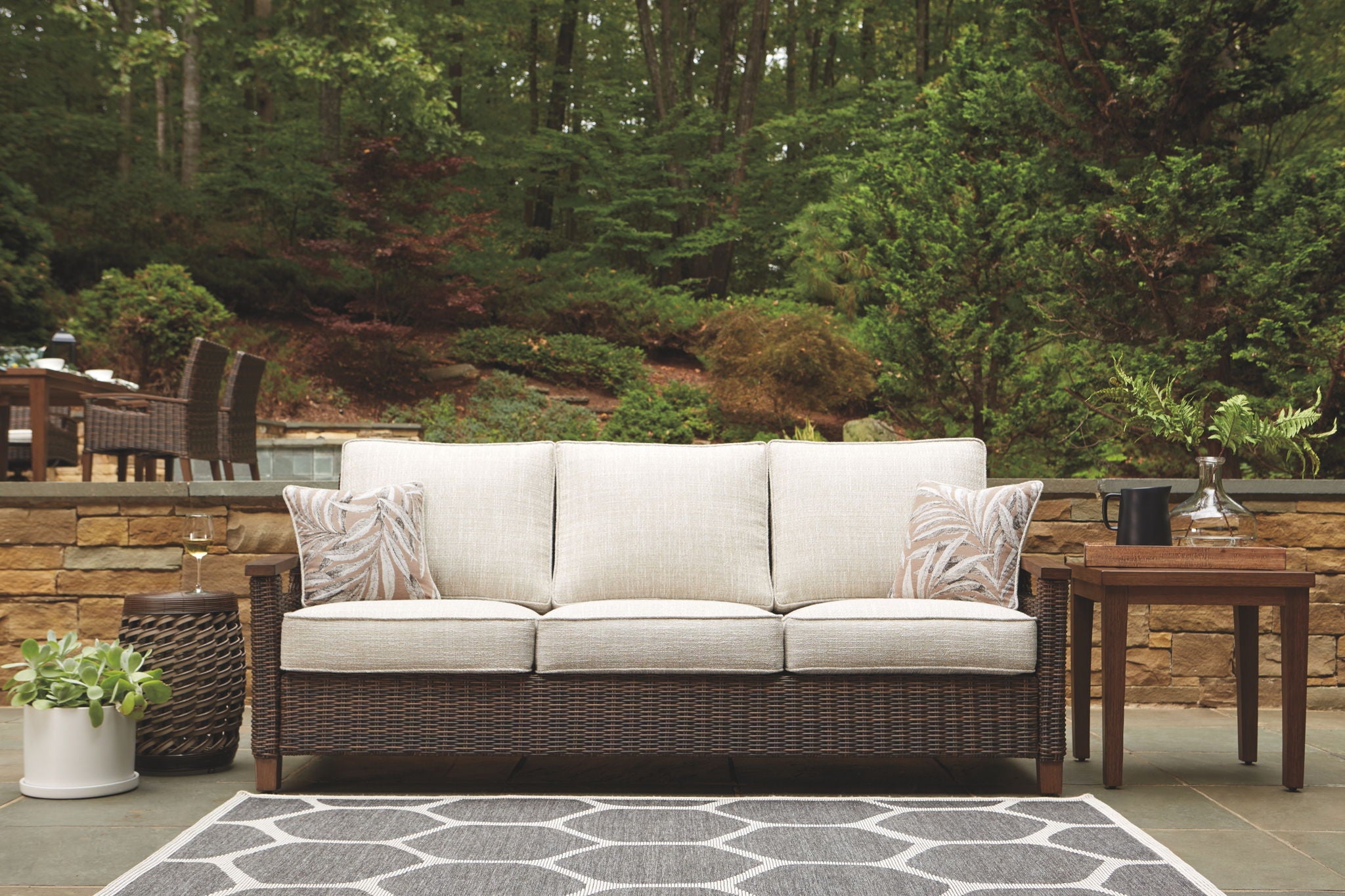 Paradise Trail - Sofa with Cushion - Medium Brown - Best Buy Furniture