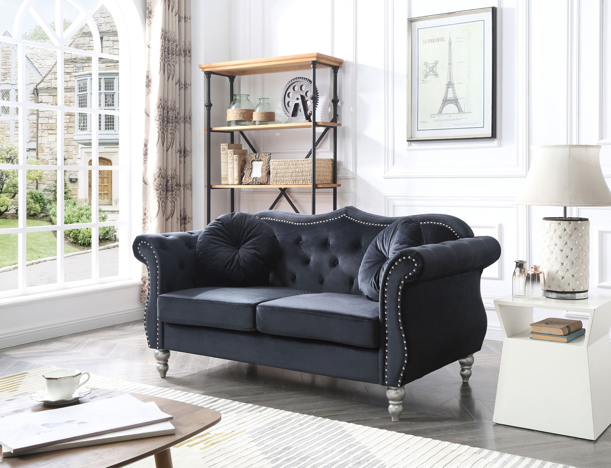 Stylish Flared Arm Loveseat - Best Buy Furniture