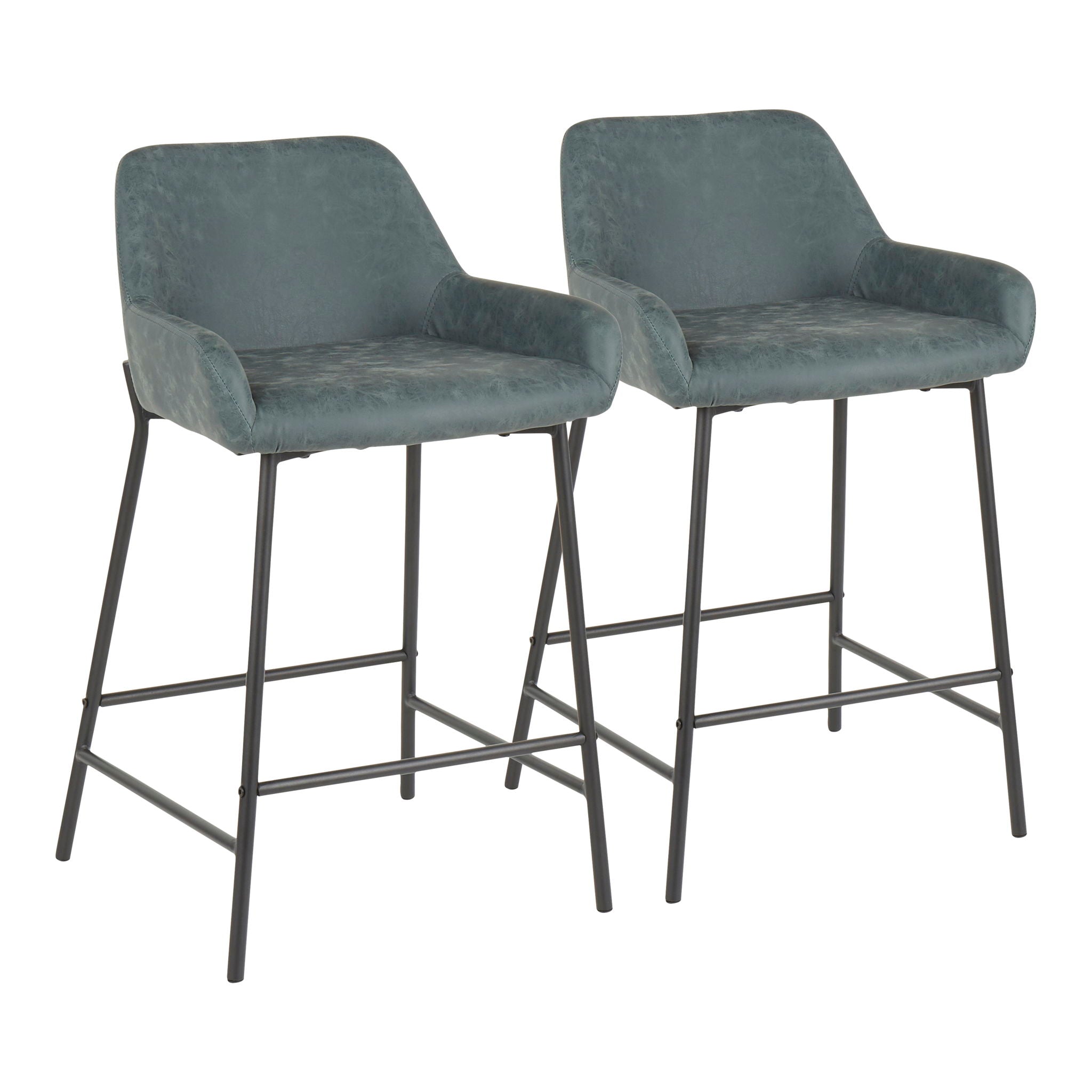 Daniella - Industrial Fixed Height Counter Stool (Set of 2) - Best Buy Furniture