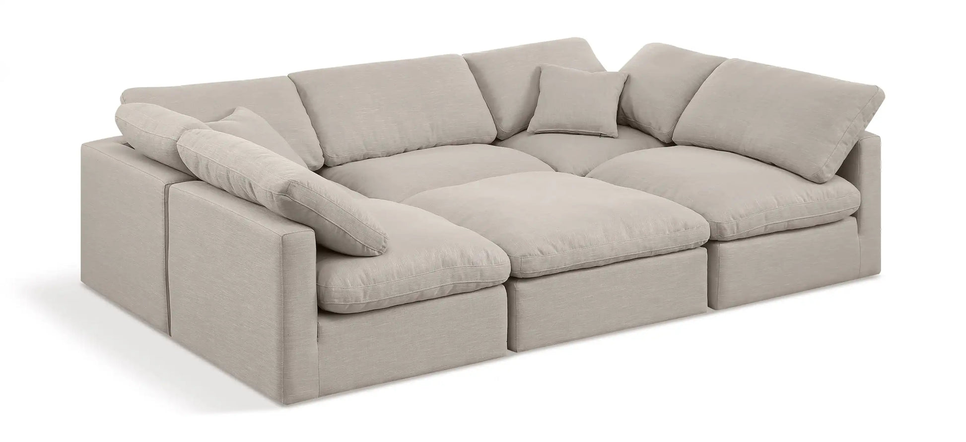 Indulge - Linen 6 Piece Modular Sectional - Best Buy Furniture