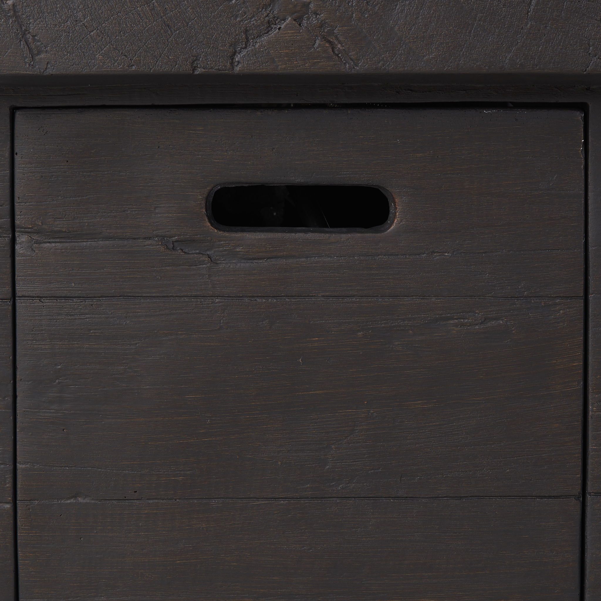 Custer - Rectangular Fire Pit 50, 000 Btu Magnesium Oxide - Brown - Best Buy Furniture