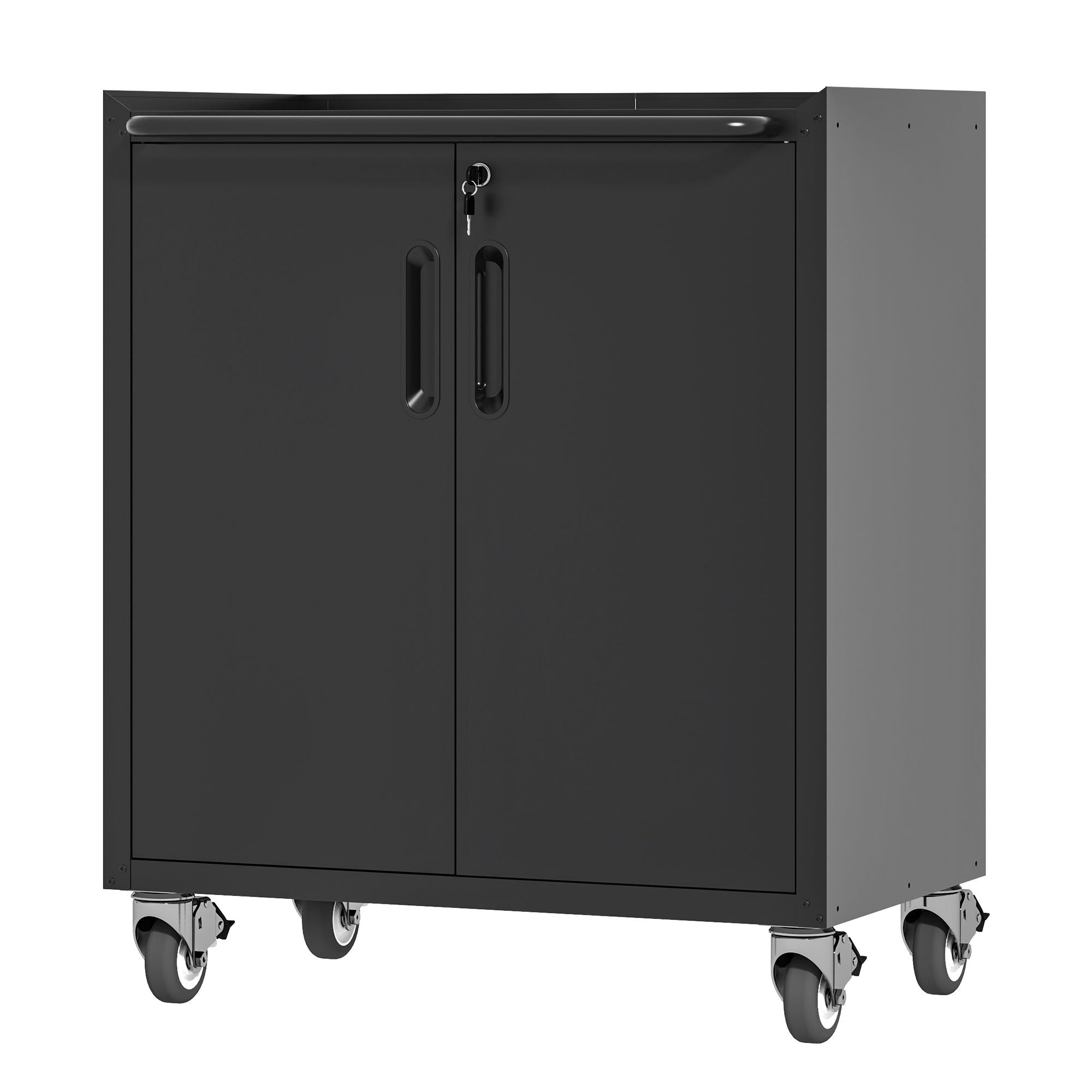 Heavy Duty Metal Garage Storage Cabinet With Wheels Sturdy Tool Organizer - Best Buy Furniture