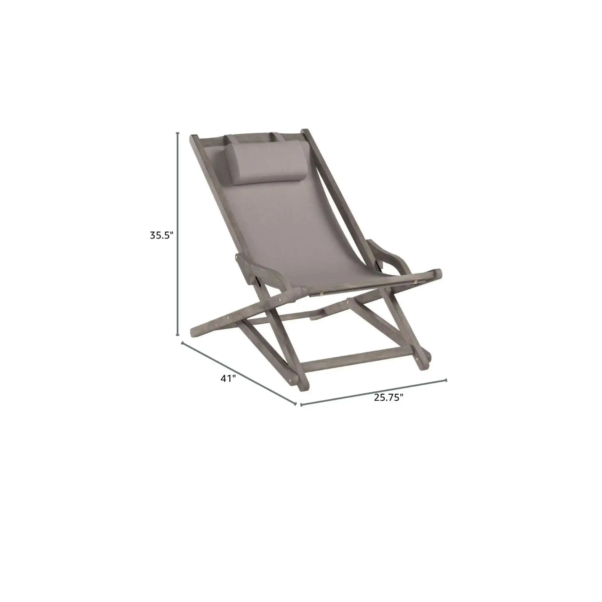 Arcadia - Outdoor Sling Chair With Pillow - Best Buy Furniture